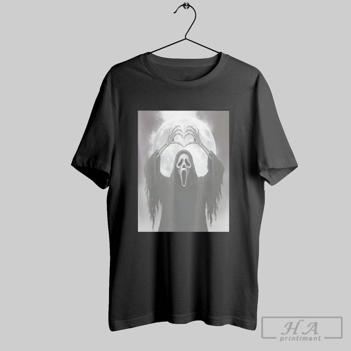 Official Scary Face Horror Halloween Ghost Heart - Adult & Kids T-Shirts, Sweatshirts & Hoodies apparel design preview 1