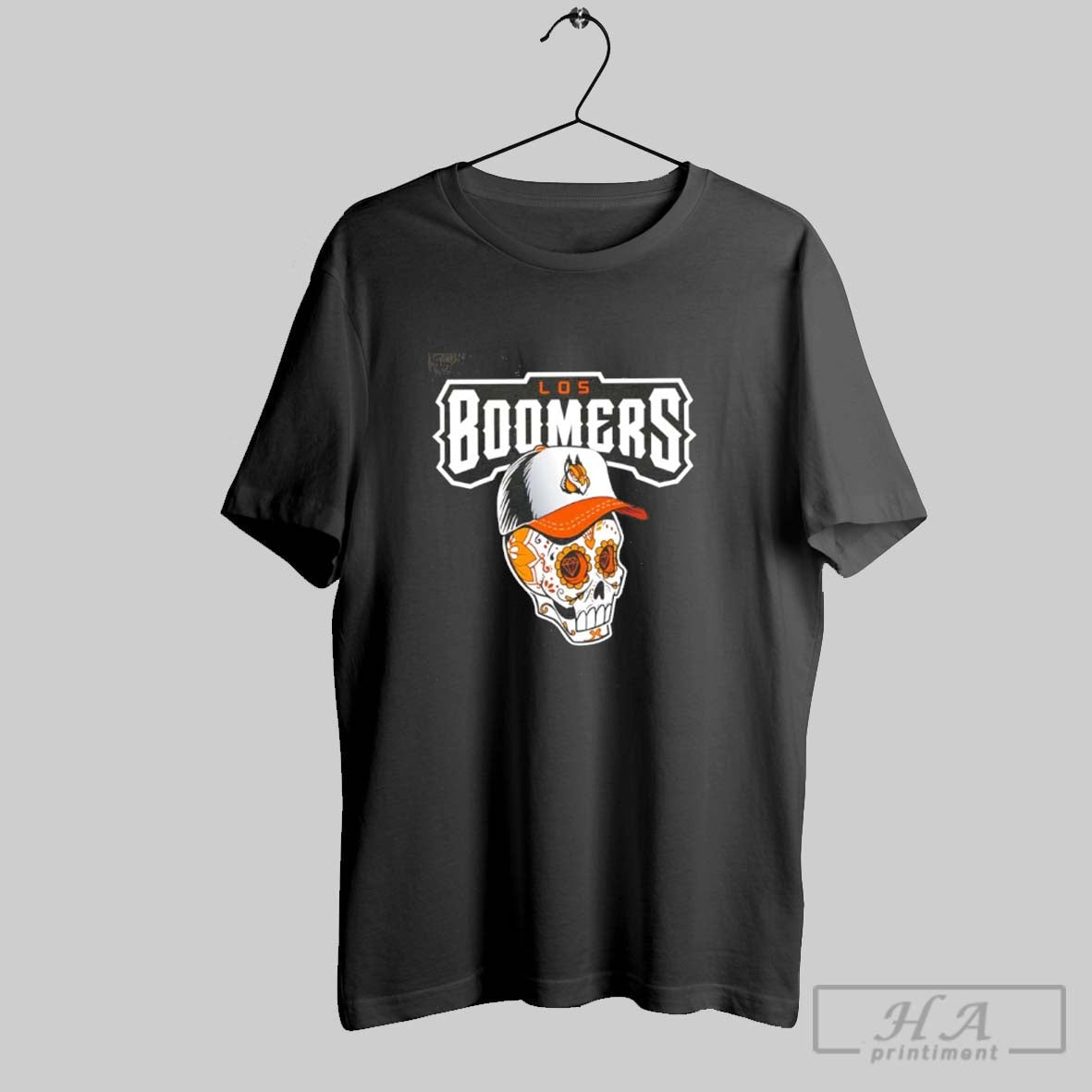 Official Schaumburg Boomers Los Skull - Adult & Kids T-Shirts, Sweatshirts & Hoodies apparel design preview 1