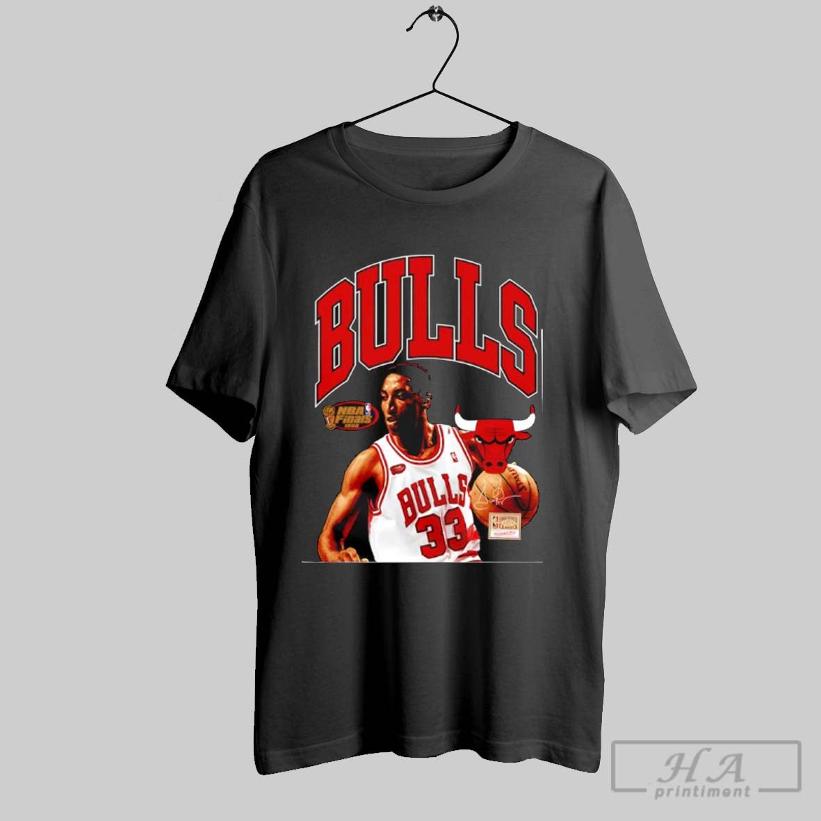 Official Scottie Pippen Chicago Bulls Mitchell Ness - Adult & Kids T-Shirts, Sweatshirts & Hoodies apparel design preview 1