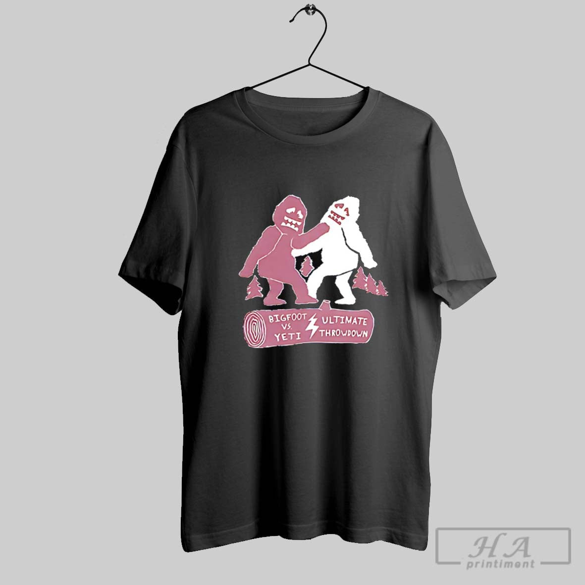 Official Scream Noah Foster Bigfoot Vs Yeti Ultimate - Adult & Kids T-Shirts, Sweatshirts & Hoodies apparel design preview 1