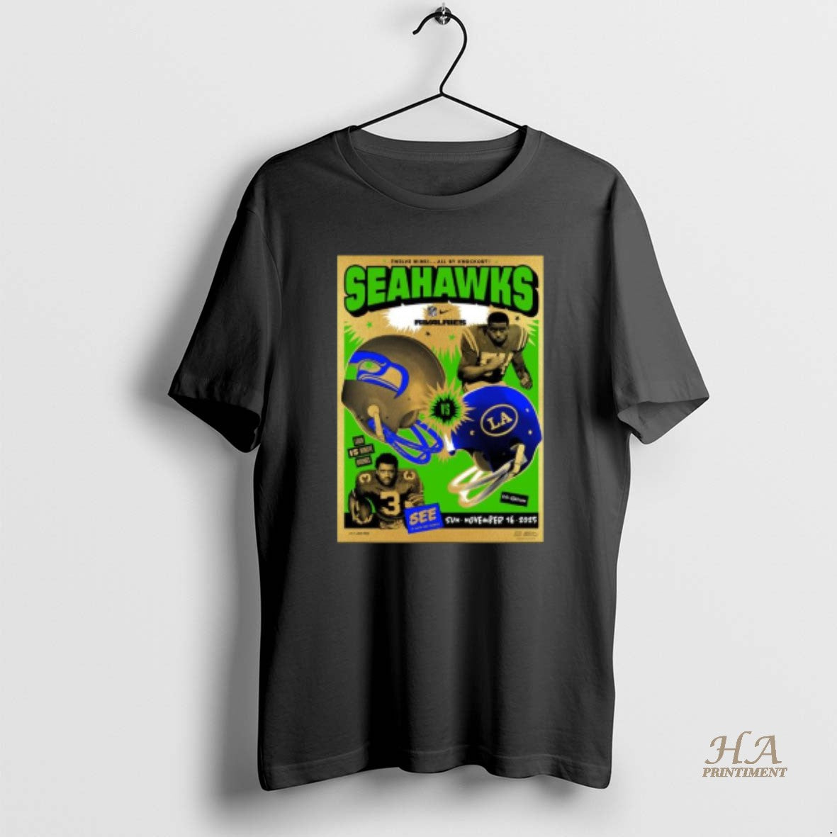 Official Seahawks Vs Rams 2025 Gameday Rivalries - Adult & Kids T-Shirts, Sweatshirts & Hoodies apparel design preview 1