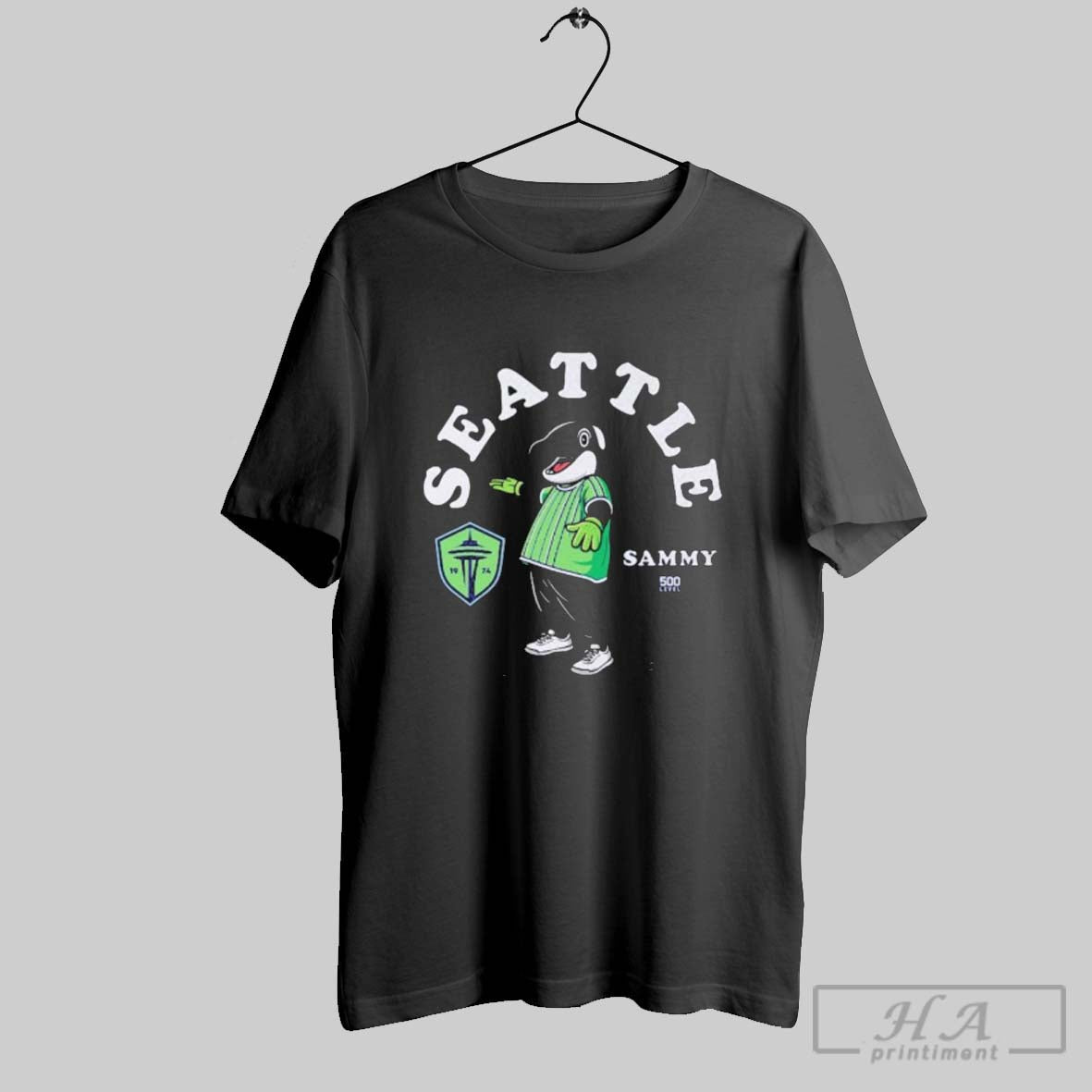 Official Seattle Sounders Fc Mascot Sammy - Adult & Kids T-Shirts, Sweatshirts & Hoodies apparel design preview 1