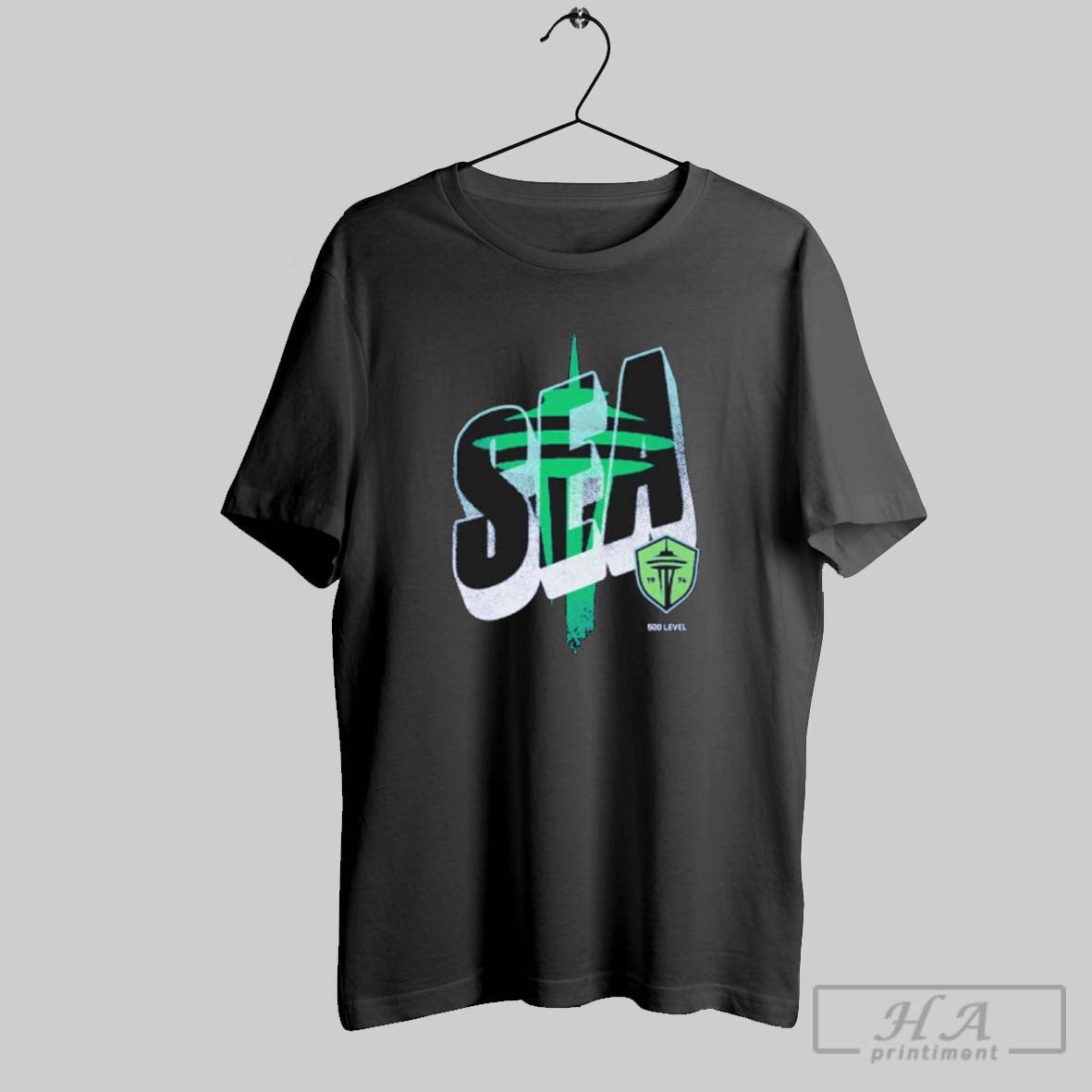 Official Seattle Sounders Fc Wave Bold Sea - Adult & Kids T-Shirts, Sweatshirts & Hoodies apparel design preview 1