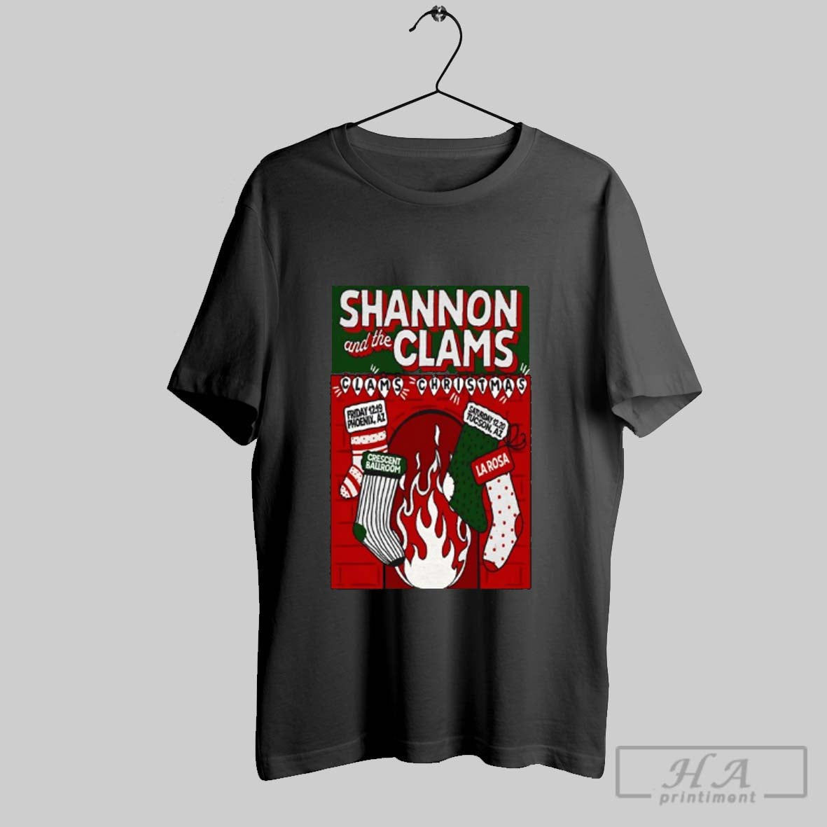 Official Shannon And The Clams Christmas Friday - Adult & Kids T-Shirts, Sweatshirts & Hoodies apparel design preview 1