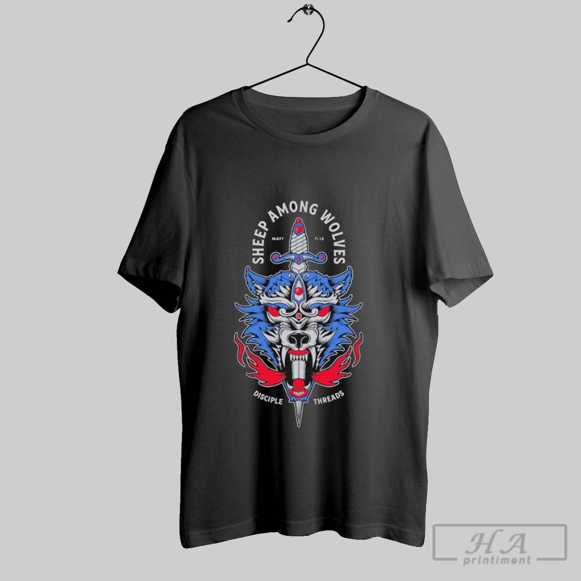 Official Sheep Among Wolves Disciple Threads Sword - Adult & Kids T-Shirts, Sweatshirts & Hoodies apparel design preview 1