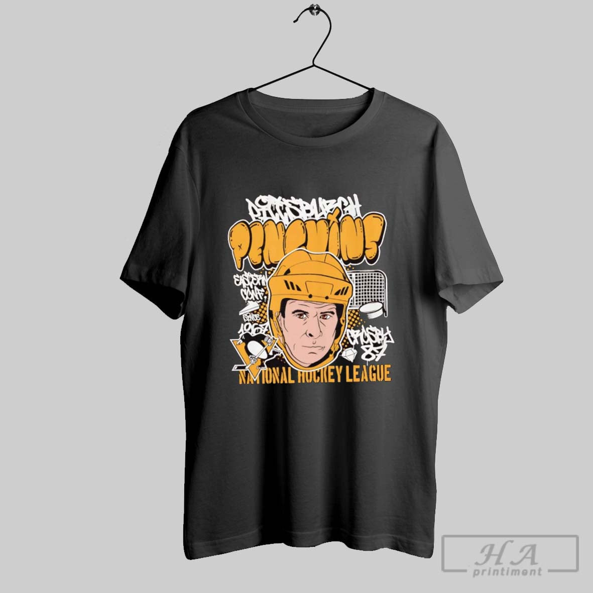 Official Sidney Crosby Big Head Caricature Pittsburgh - Adult & Kids T-Shirts, Sweatshirts & Hoodies apparel design preview 1