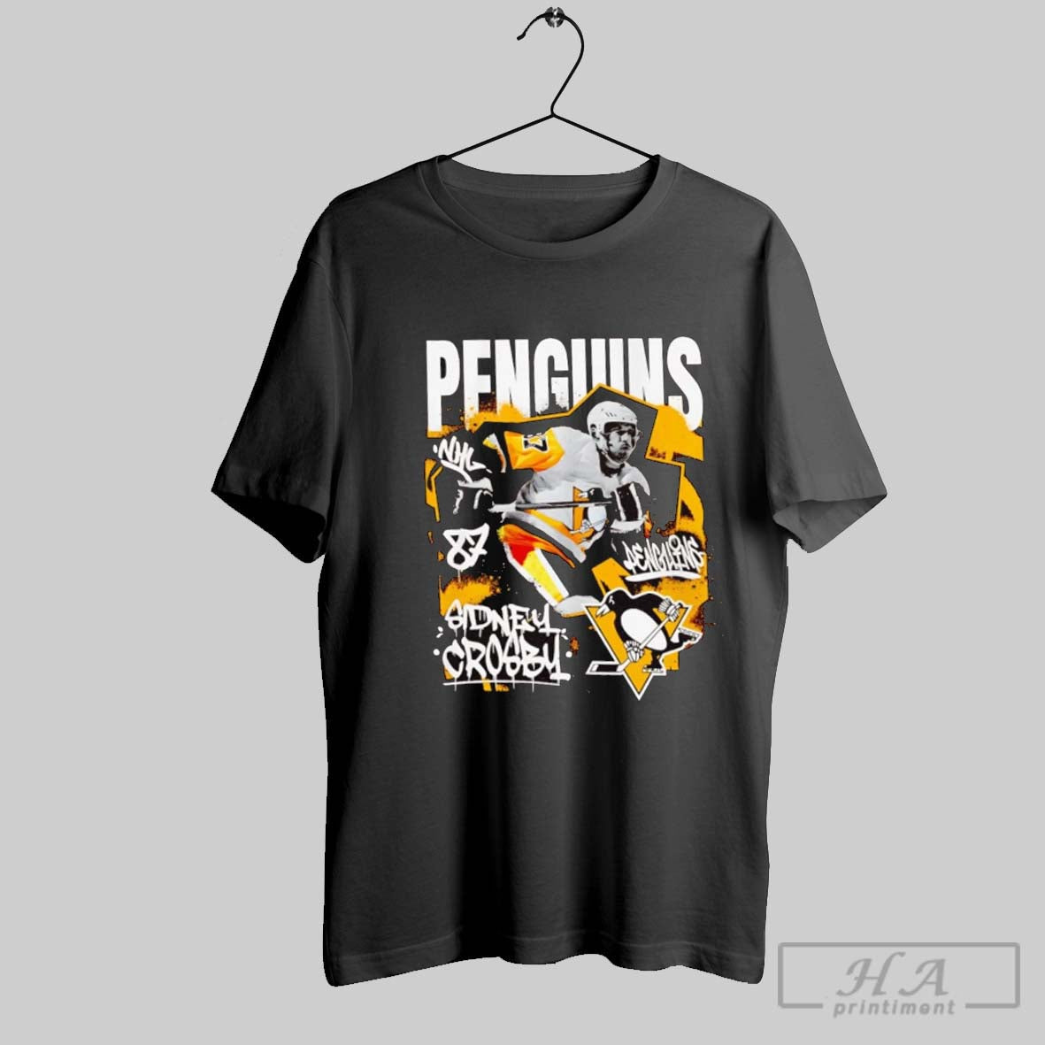 Official Sidney Crosby Reel Graphic Pittsburgh - Adult & Kids T-Shirts, Sweatshirts & Hoodies apparel design preview 1
