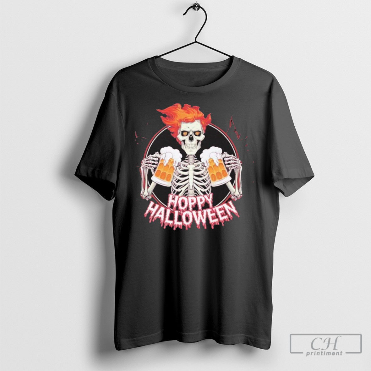 Official Skull Hoppy Halloween Sweater - Adult & Kids T-Shirts, Sweatshirts & Hoodies apparel design preview 1