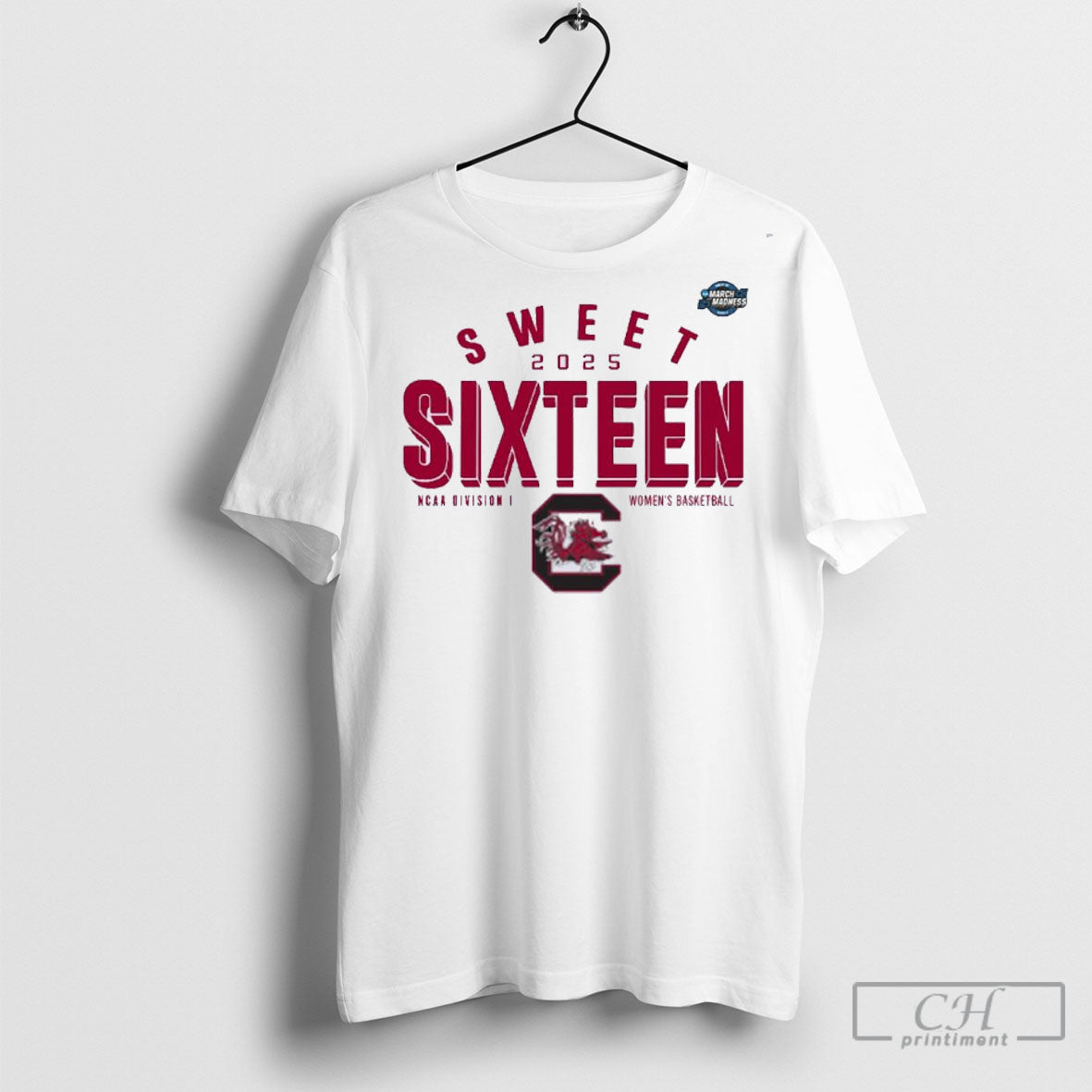 Official South Carolina Gamecocks Sweet Sixteen 2025 - Adult & Kids T-Shirts, Sweatshirts & Hoodies apparel design preview 1