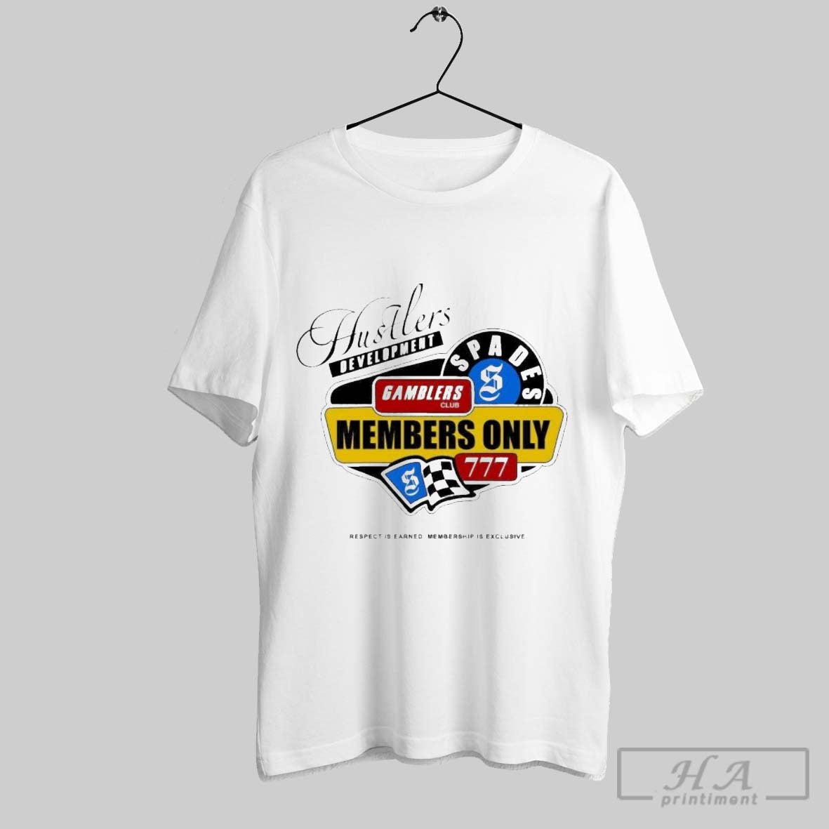 Official Spades Gambblers Club Hustler Development - Adult & Kids T-Shirts, Sweatshirts & Hoodies apparel design preview 1