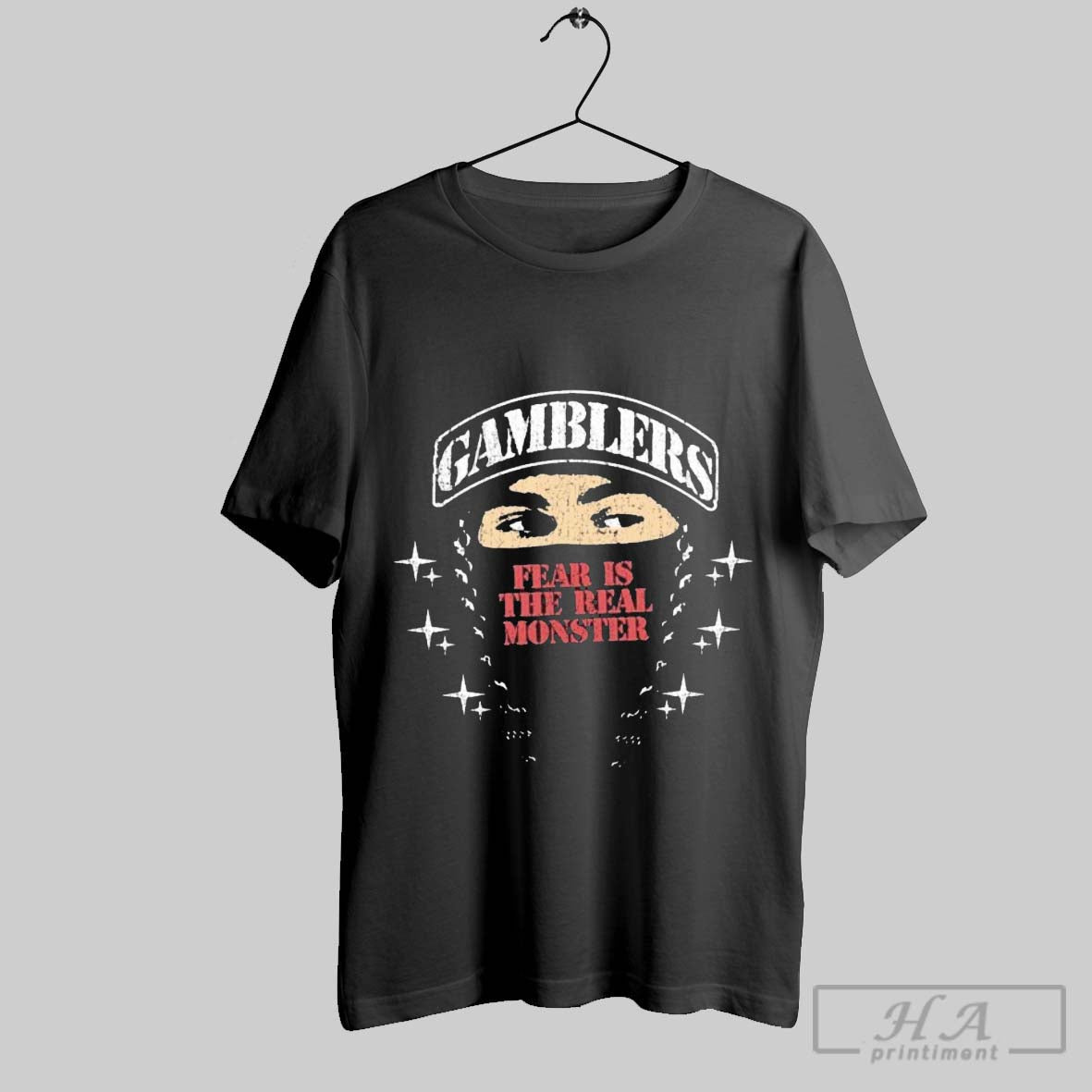 Official Spades Gamblers Fear Is The Real Monster - Adult & Kids T-Shirts, Sweatshirts & Hoodies apparel design preview 1