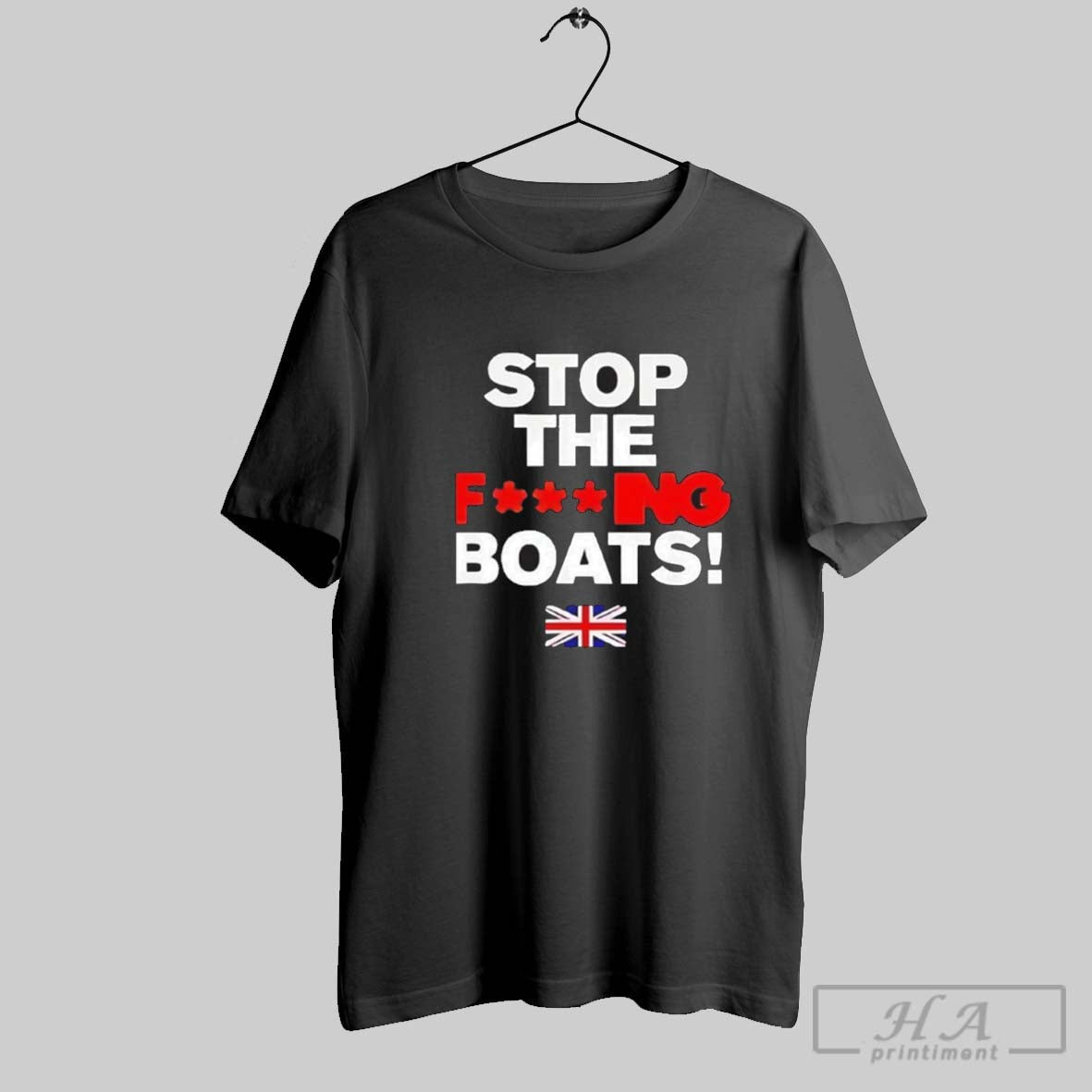 Official Stop The Fing Boats Uk Flag 2025 - Adult & Kids T-Shirts, Sweatshirts & Hoodies apparel design preview 1