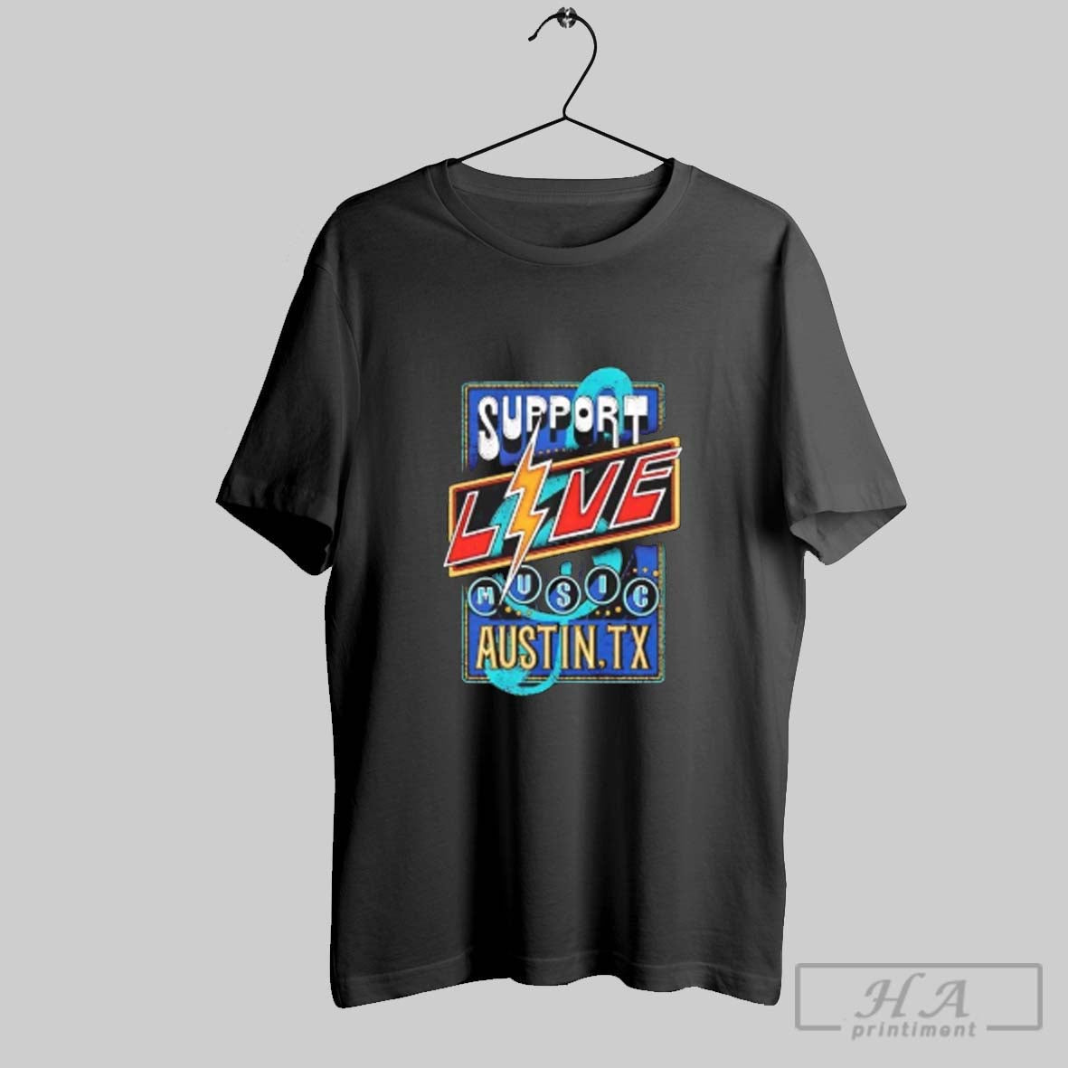 Official Support Live Music Austin Texas - Adult & Kids T-Shirts, Sweatshirts & Hoodies apparel design preview 1