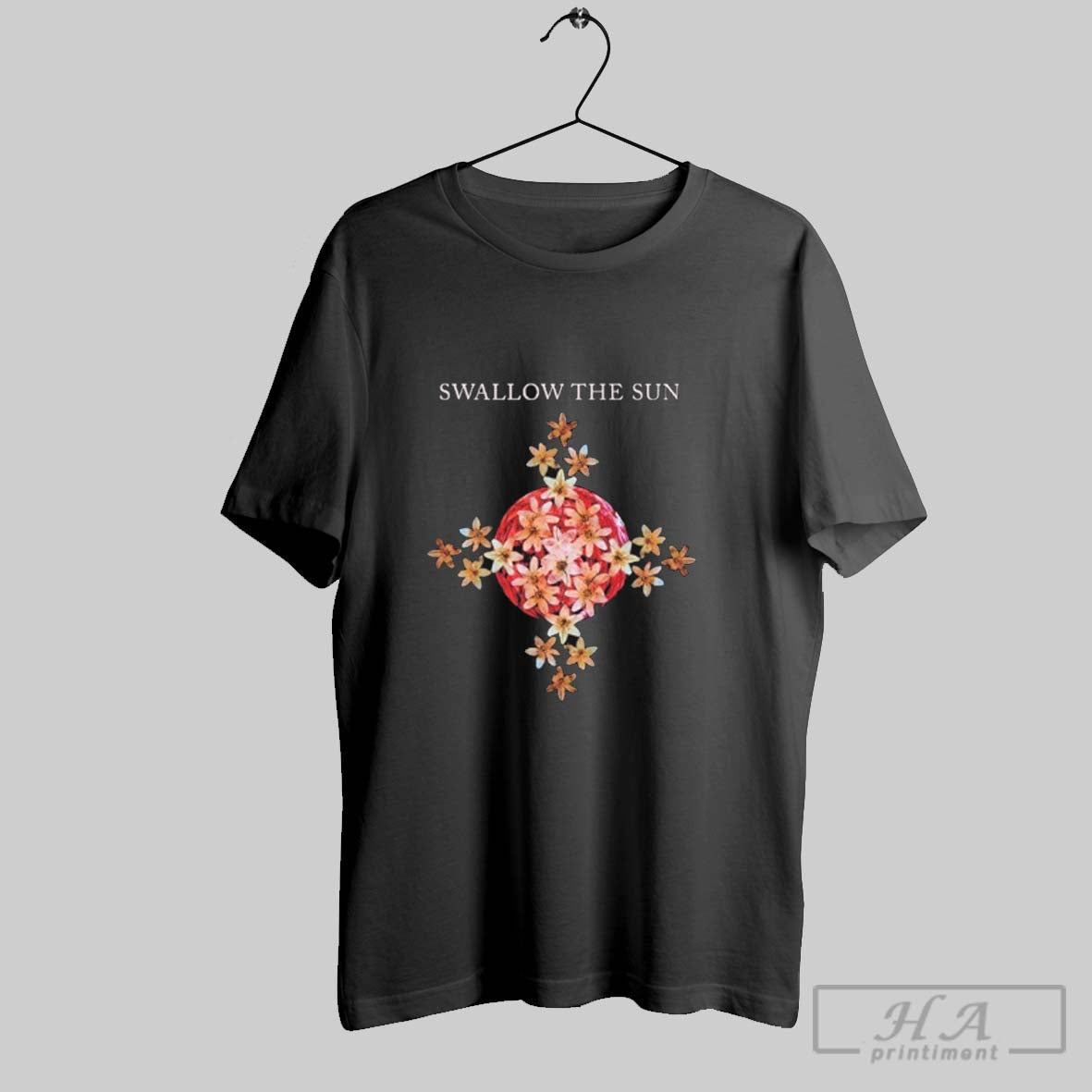 Official Swallow The Sun Moon Flower Cross - Adult & Kids T-Shirts, Sweatshirts & Hoodies apparel design preview 1