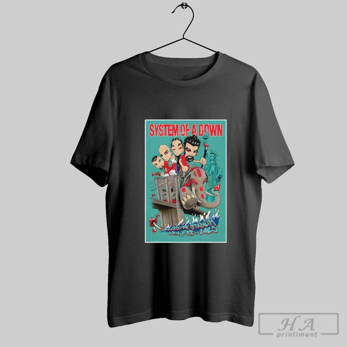 Official System Of A Down Show Band Riding An - Adult & Kids T-Shirts, Sweatshirts & Hoodies apparel design preview 1