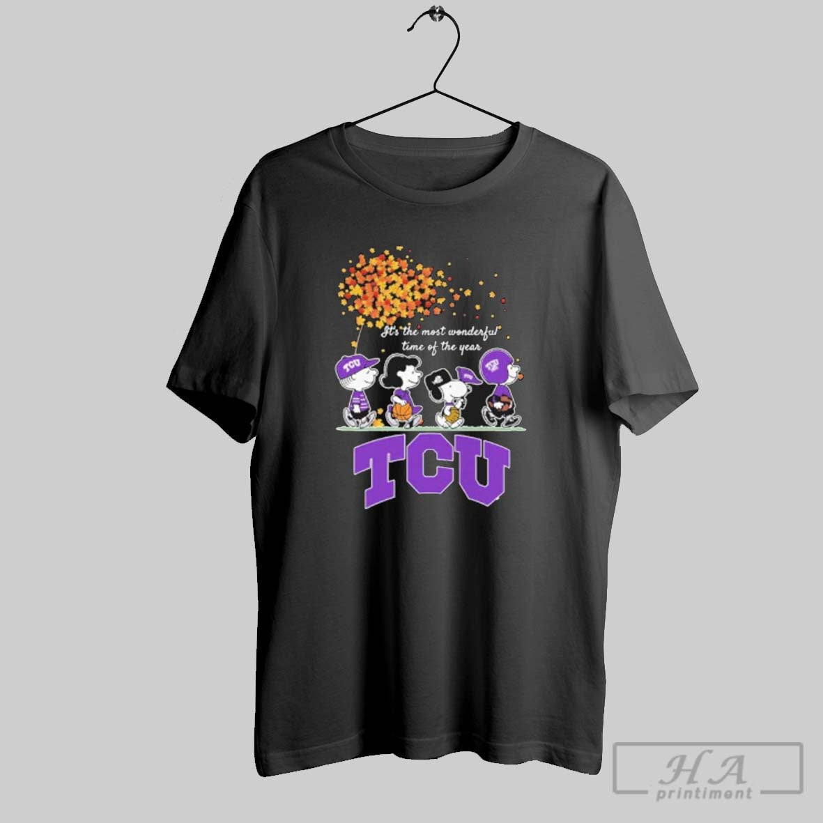 Official Tcu Horned Frogs And Peanuts Character Its - Adult & Kids T-Shirts, Sweatshirts & Hoodies apparel design preview 1