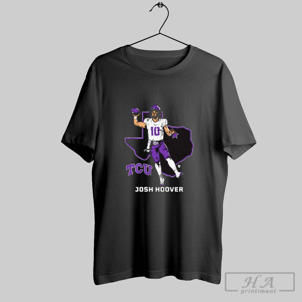 Official Tcu Horned Frogs Football Ncaa Josh Hoover - Adult & Kids T-Shirts, Sweatshirts & Hoodies apparel design preview 1