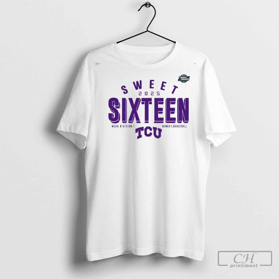 Official Tcu Horned Frogs Sweet Sixteen 2025 Ncaa - Adult & Kids T-Shirts, Sweatshirts & Hoodies apparel design preview 1