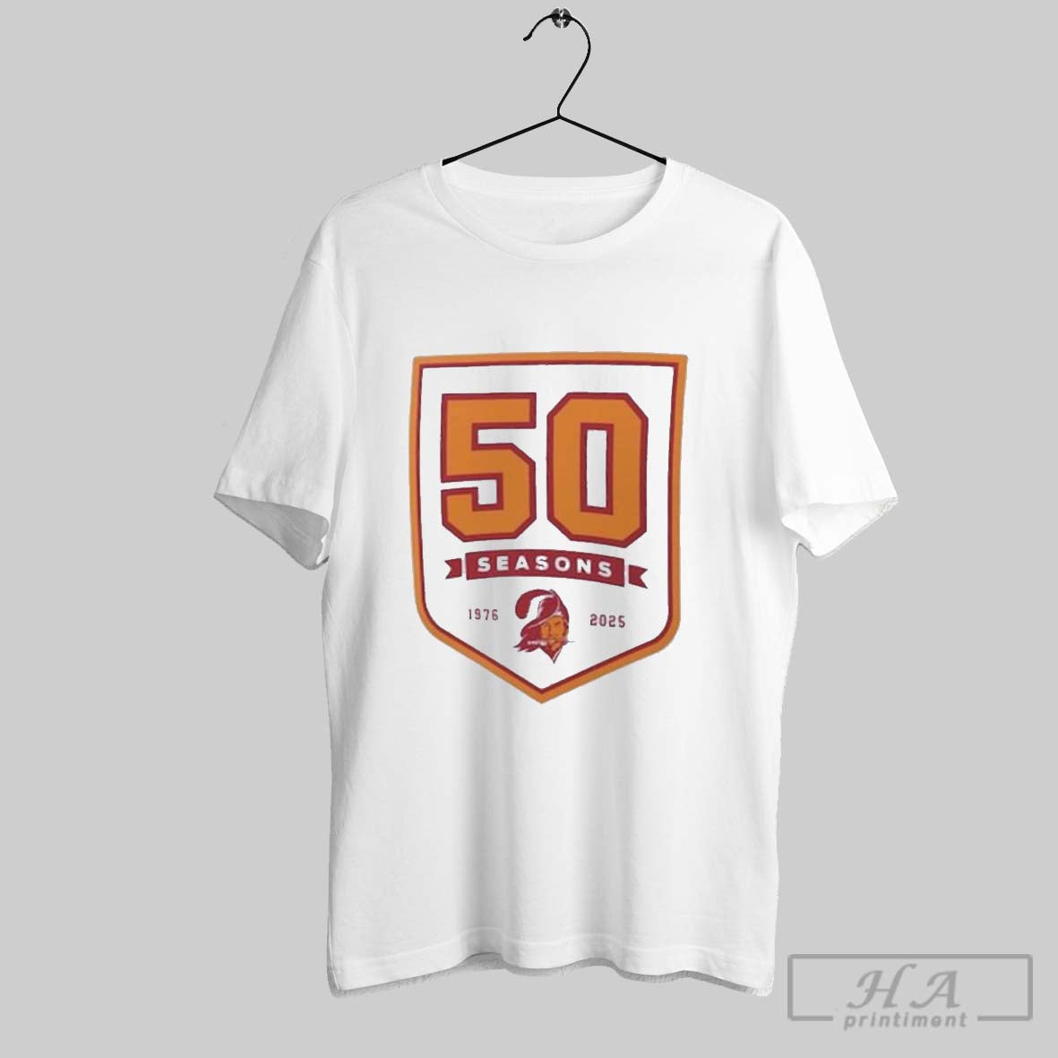 Official Tampa Bay Buccaneers 50th Season Logo - Adult & Kids T-Shirts, Sweatshirts & Hoodies apparel design preview 1