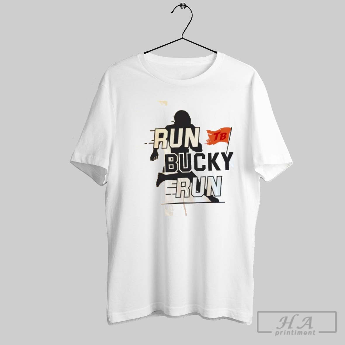 Official Tampa Bay Buccaneers Run Bucky - Adult & Kids T-Shirts, Sweatshirts & Hoodies apparel design preview 1