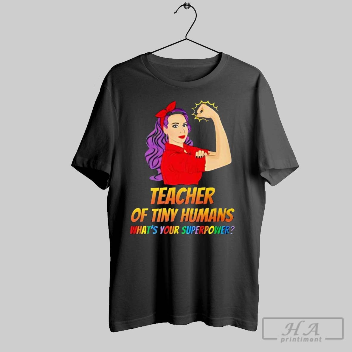 Official Teacher Of Tiny Humans What Is Your - Adult & Kids T-Shirts, Sweatshirts & Hoodies apparel design preview 1