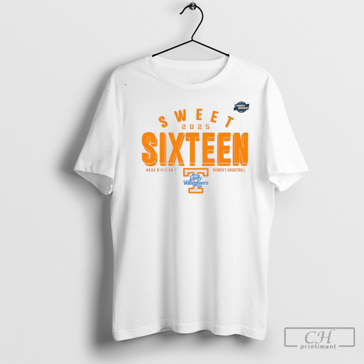 Official Tennessee Lady Vols Sweet Sixteen 2025 Ncaa - Adult & Kids T-Shirts, Sweatshirts & Hoodies apparel design preview 1