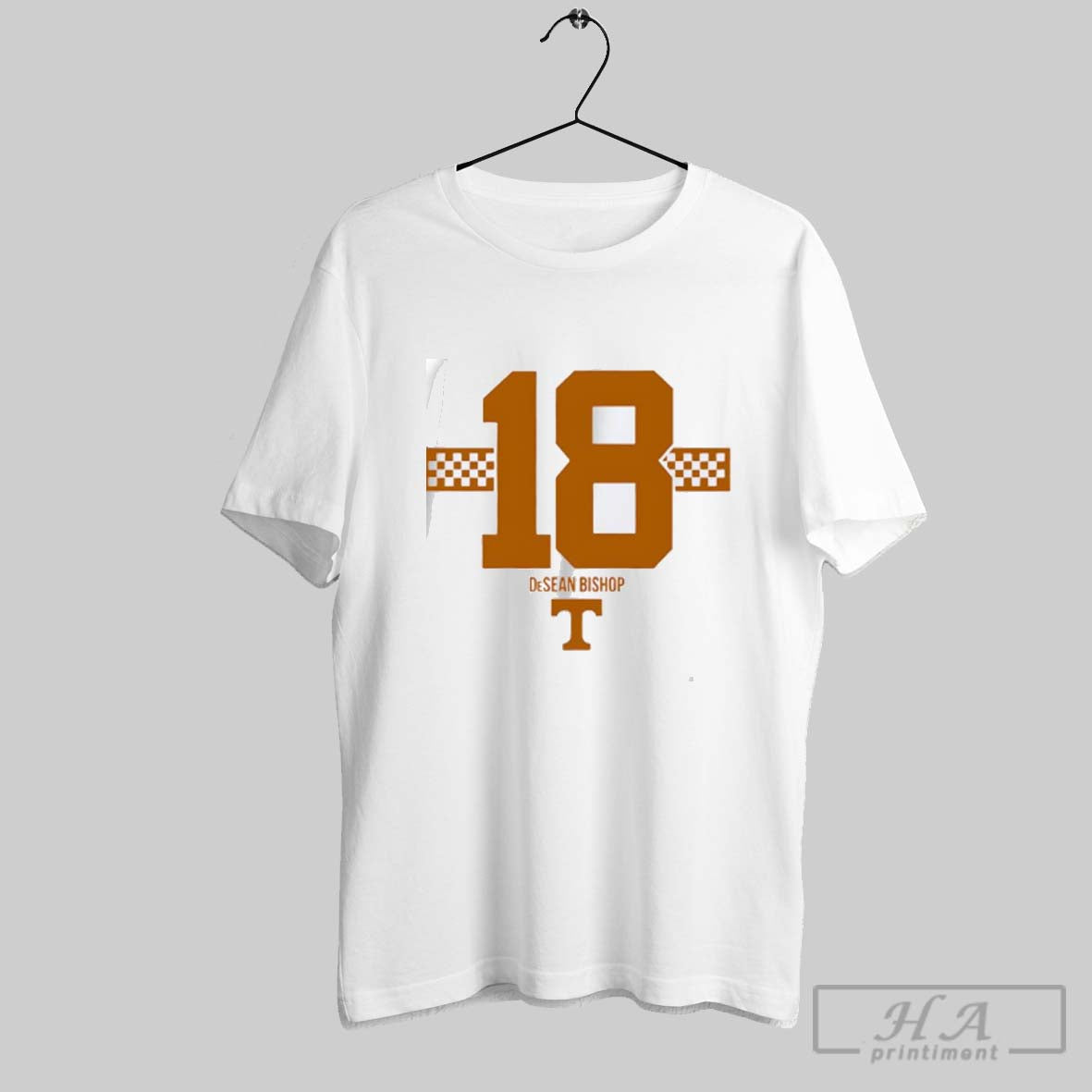 Official Tennessee Football Desean Bishop 18 Stripe - Adult & Kids T-Shirts, Sweatshirts & Hoodies apparel design preview 1