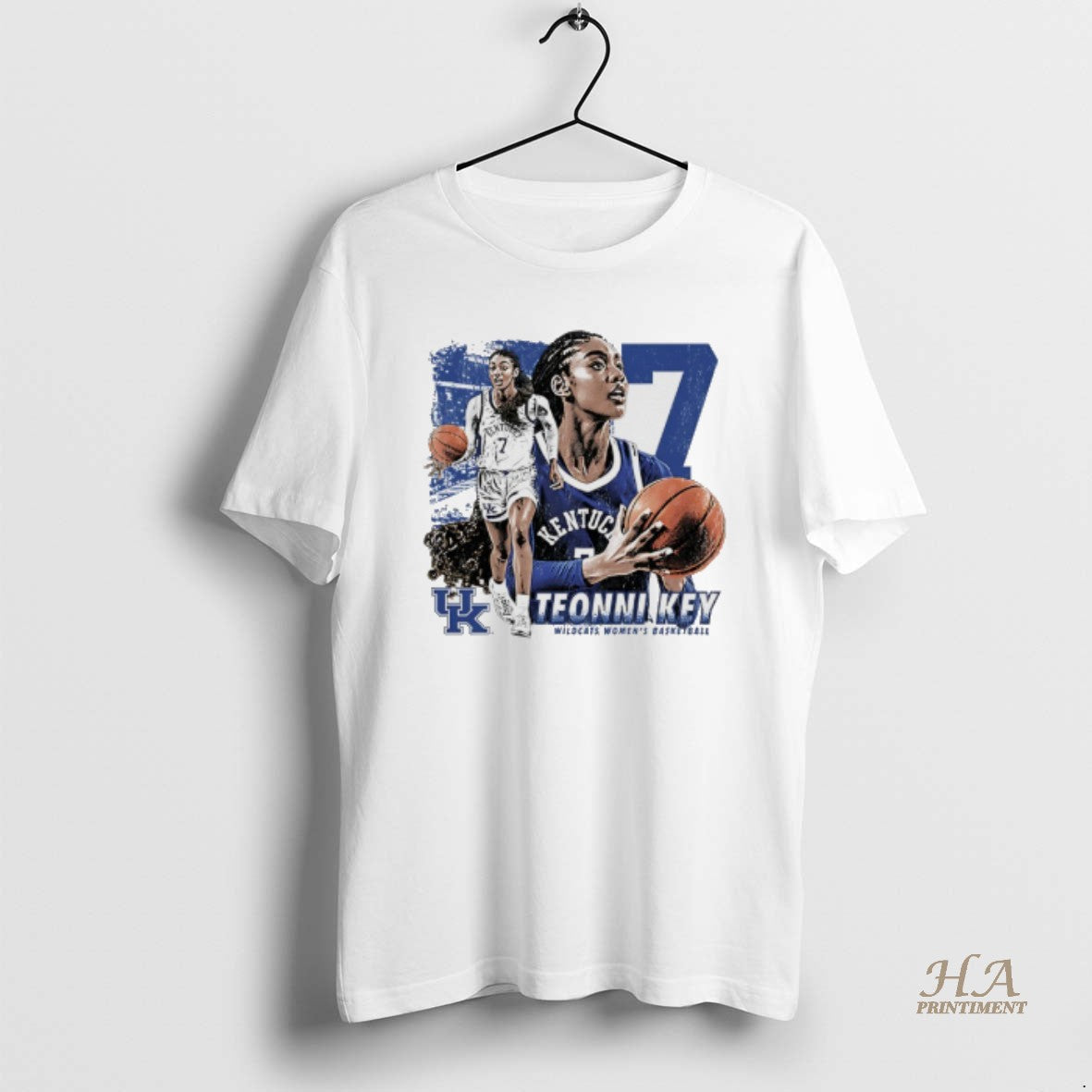 Official Teonni Key 7 Kentucky Wildcats Volleyball - Adult & Kids T-Shirts, Sweatshirts & Hoodies apparel design preview 1
