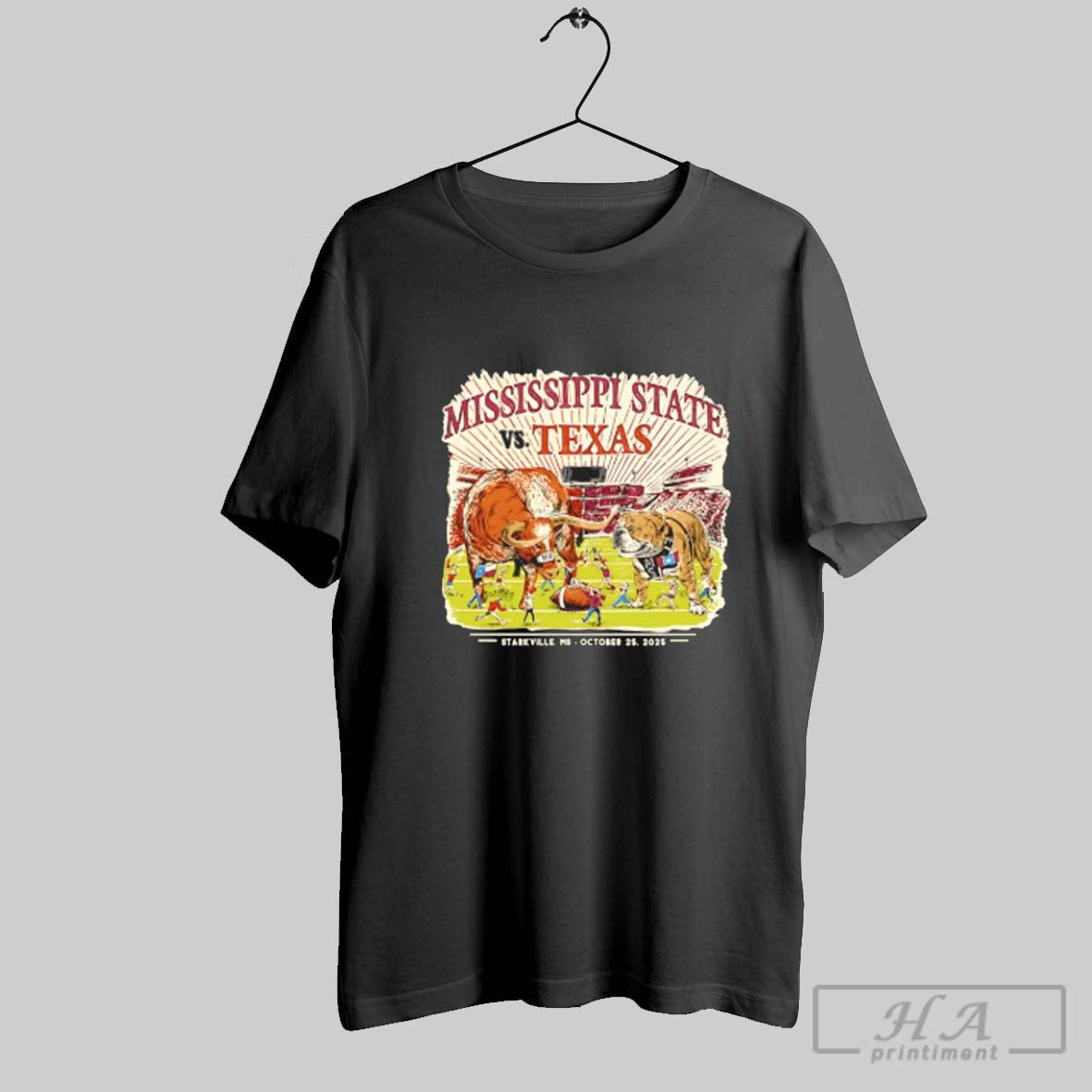 Official Texas Longhorns Vs Mississippi State - Adult & Kids T-Shirts, Sweatshirts & Hoodies apparel design preview 1