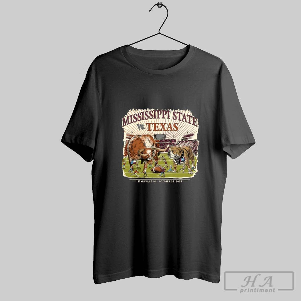 Official Texas Longhorns Vs Mississippi State - Adult & Kids T-Shirts, Sweatshirts & Hoodies apparel design preview 1