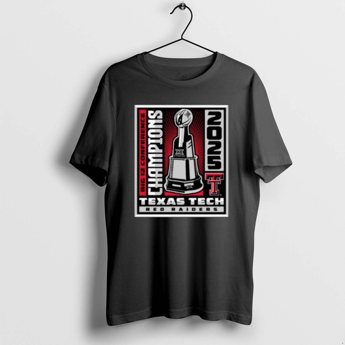 Official Texas Tech Red Raiders 2025 Big 12 Champions - Adult & Kids T-Shirts, Sweatshirts & Hoodies apparel design preview 1