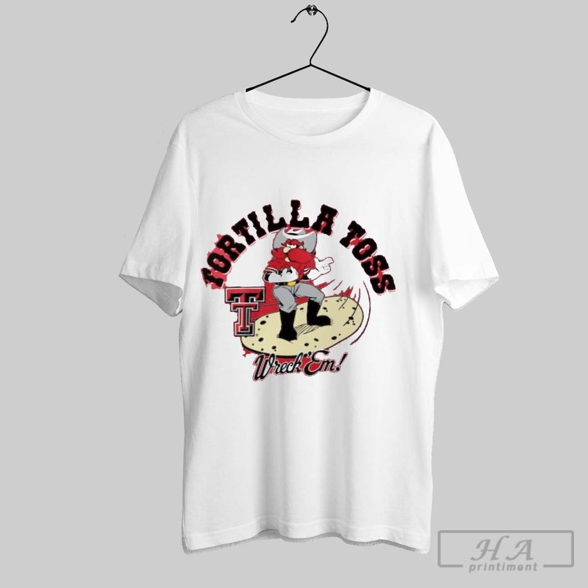 Official Texas Tech Red Raiders Tortilla Toss Wreck - Adult & Kids T-Shirts, Sweatshirts & Hoodies apparel design preview 1