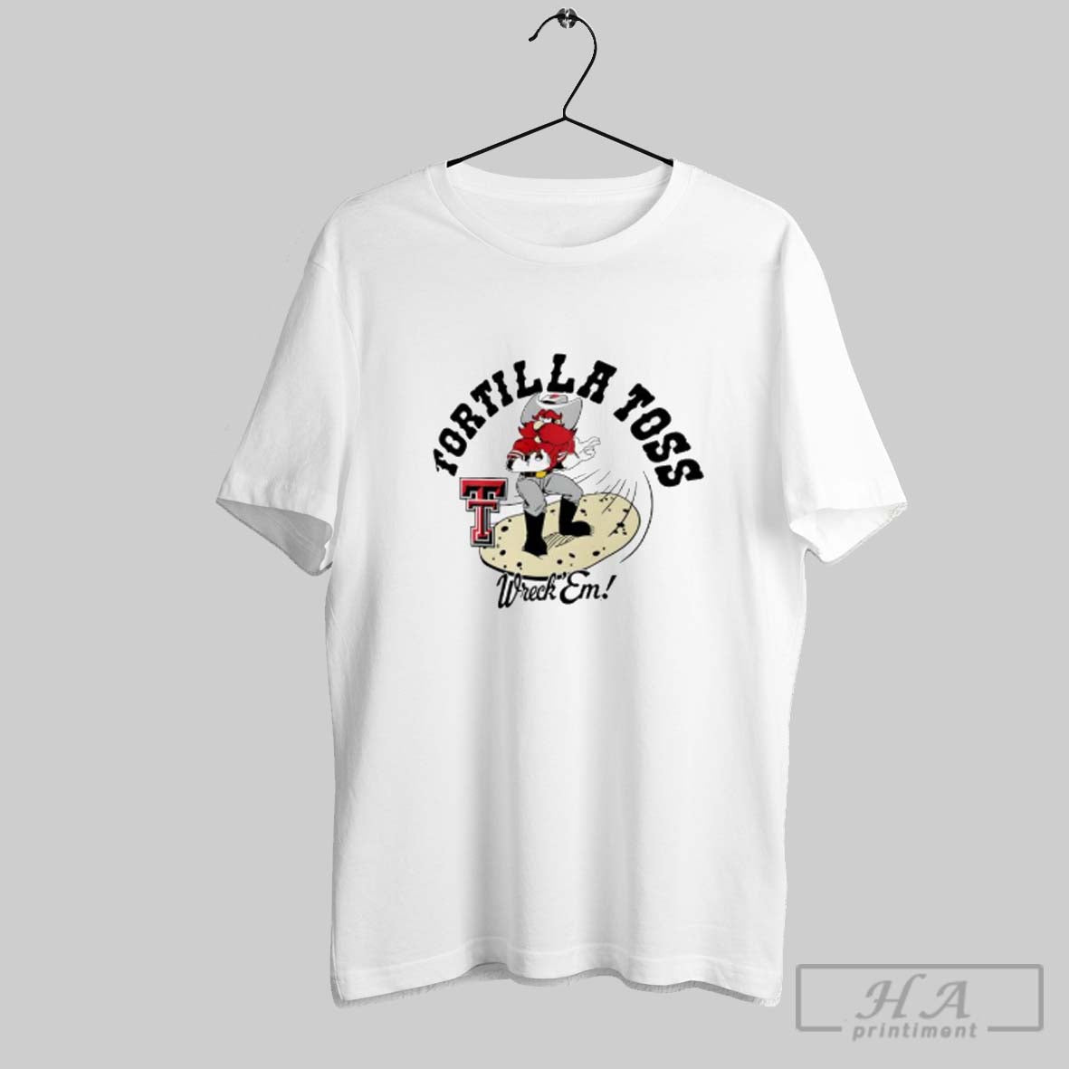 Official Texas Tech Red Raiders Tortilla Toss Wreck - Adult & Kids T-Shirts, Sweatshirts & Hoodies apparel design preview 1