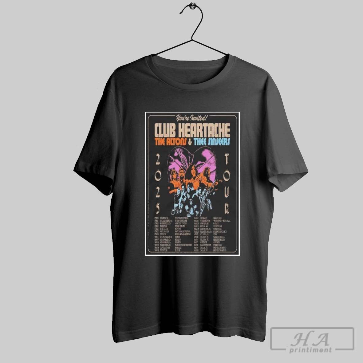 Official The Altons Thee Sinseers Club Heartache 2025 - Adult & Kids T-Shirts, Sweatshirts & Hoodies apparel design preview 1