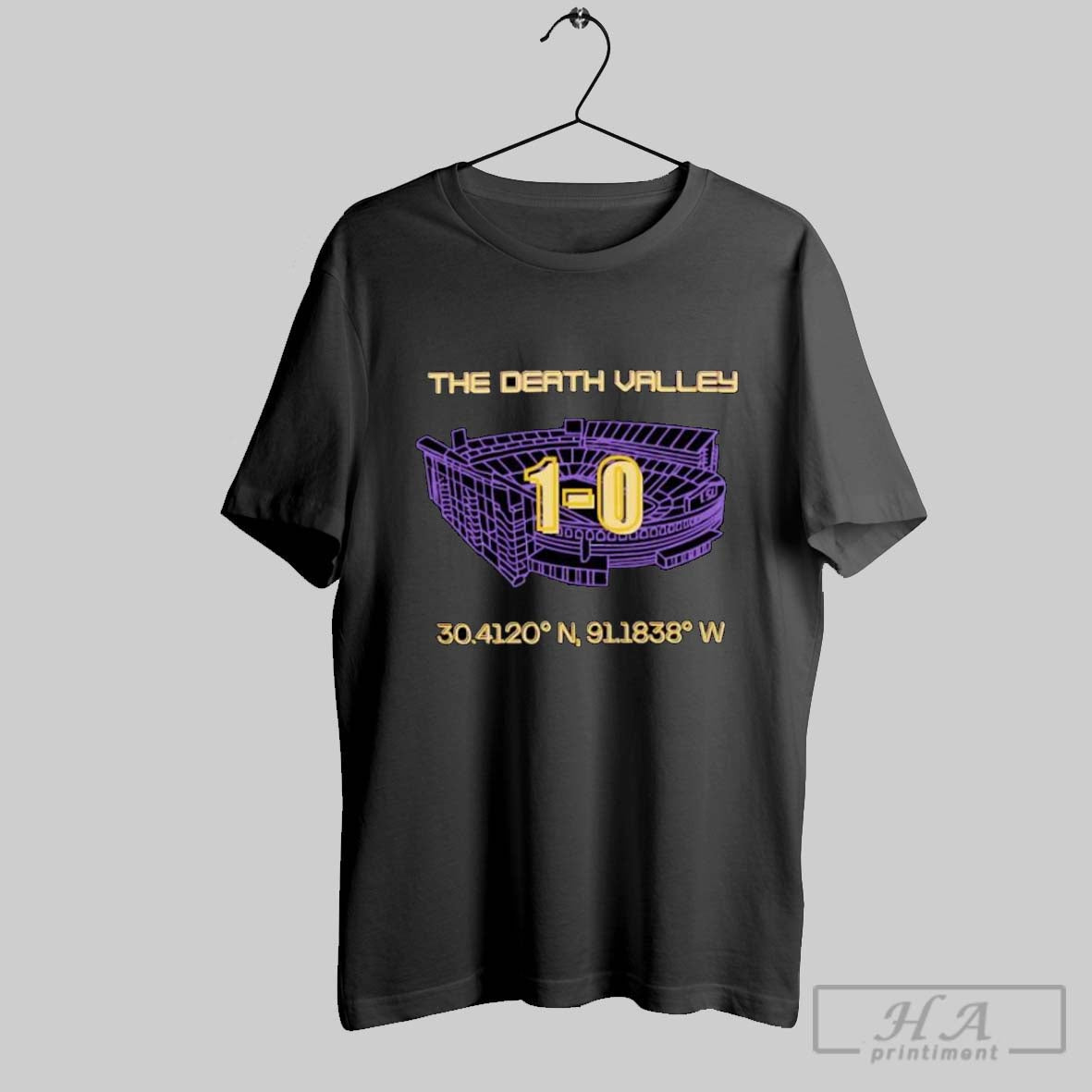 Official The Death Valley 1 0 Lsu Stadium Coordinates - Adult & Kids T-Shirts, Sweatshirts & Hoodies apparel design preview 1