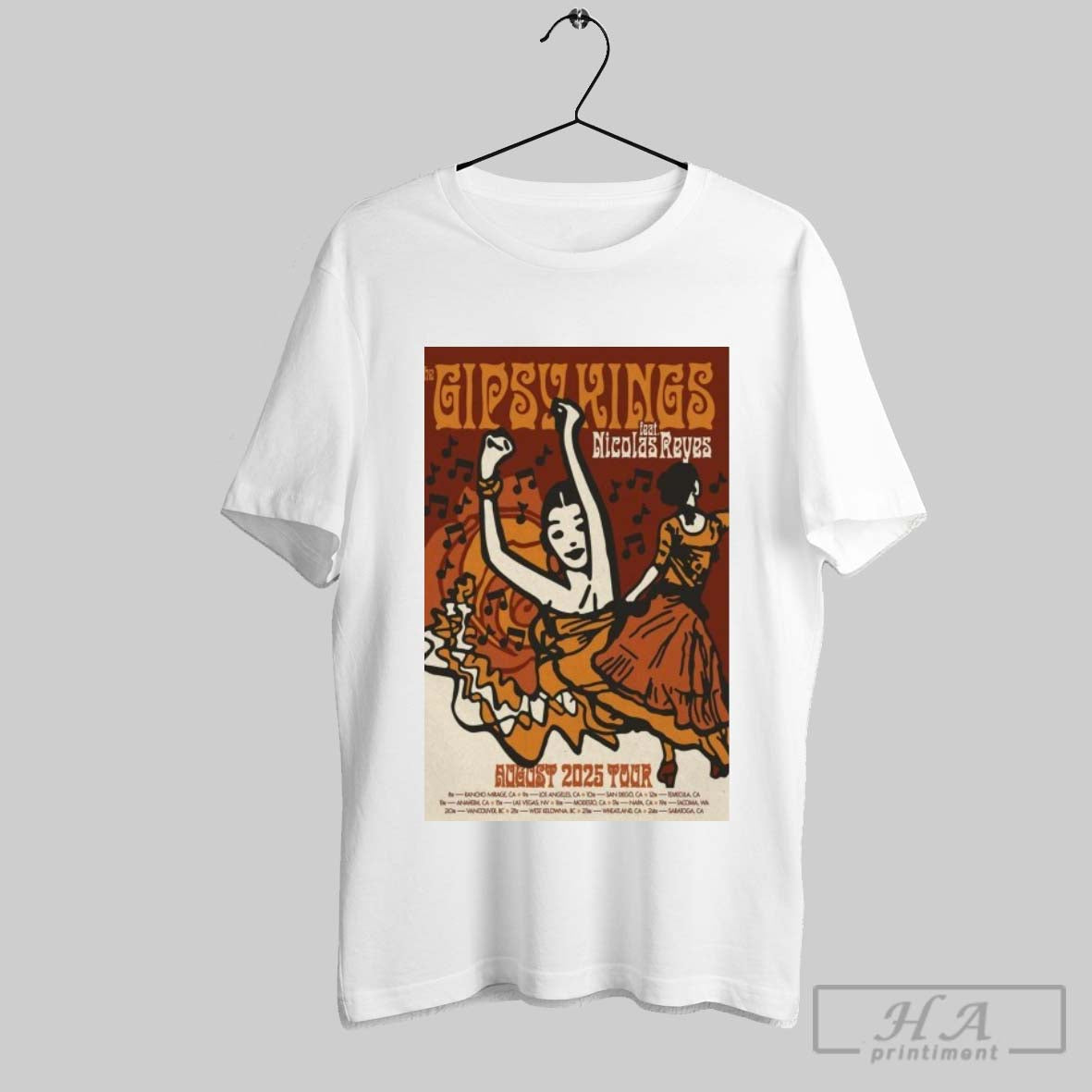 Official The Gipsy Kings Nicolas Reyes August 2025 - Adult & Kids T-Shirts, Sweatshirts & Hoodies apparel design preview 1