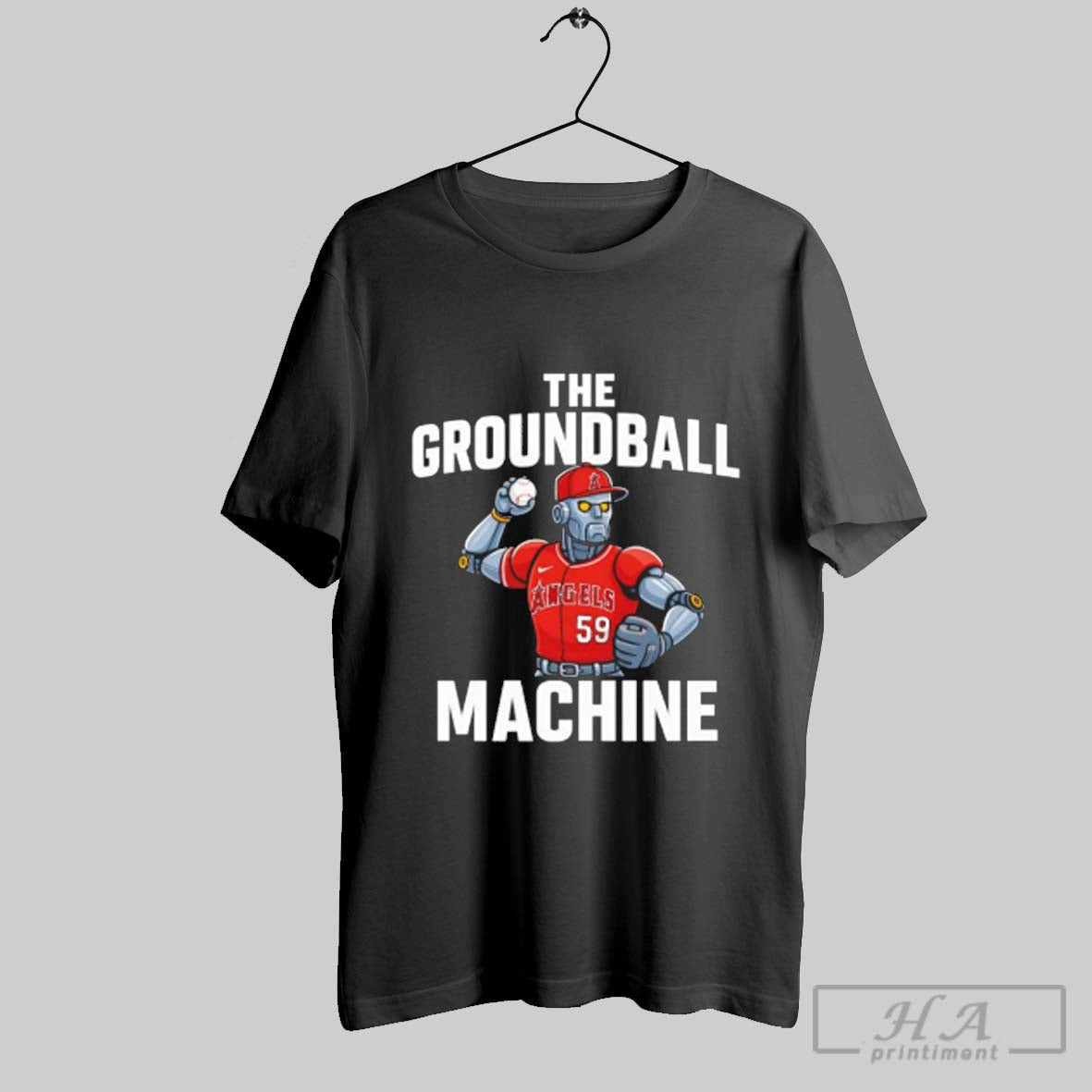 Official The Groundball Machine Los Angeles Angels - Adult & Kids T-Shirts, Sweatshirts & Hoodies apparel design preview 1