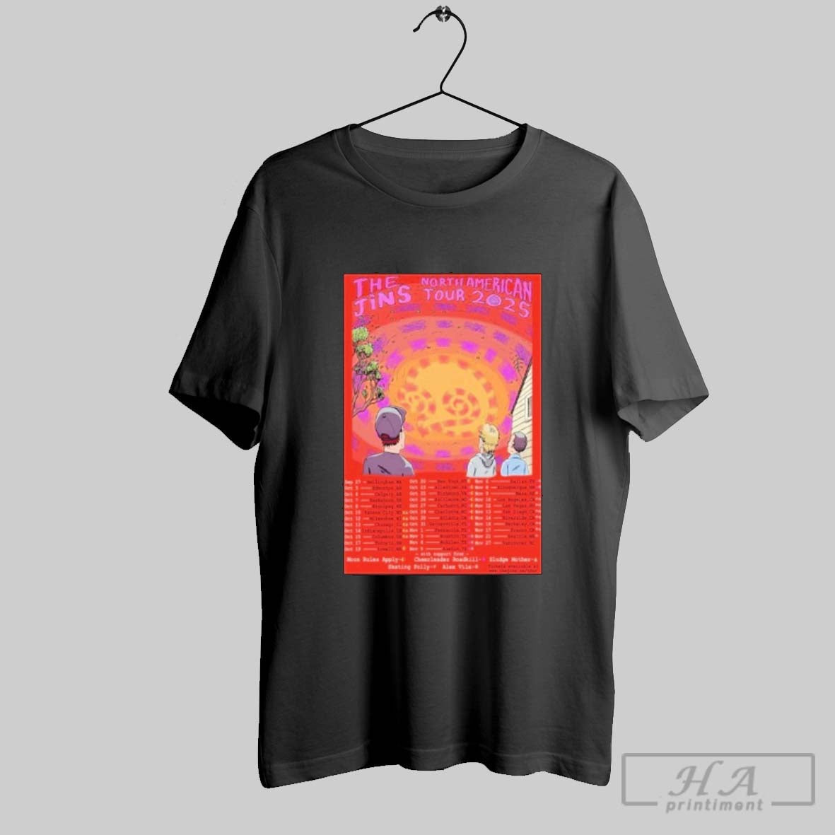 Official The Jins North American Tour 2025 Dates - Adult & Kids T-Shirts, Sweatshirts & Hoodies apparel design preview 1