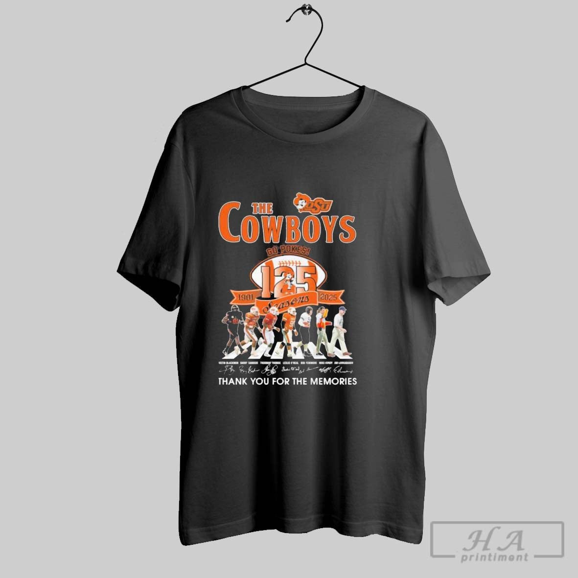 Official The Oklahoma State Cowboys Go Pokes Abbey - Adult & Kids T-Shirts, Sweatshirts & Hoodies apparel design preview 1