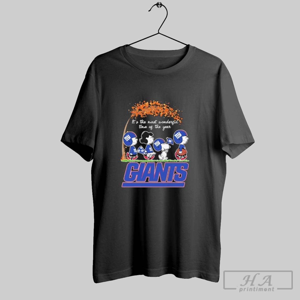 Official The Peanuts Walking X New York Giants Its - Adult & Kids T-Shirts, Sweatshirts & Hoodies apparel design preview 1