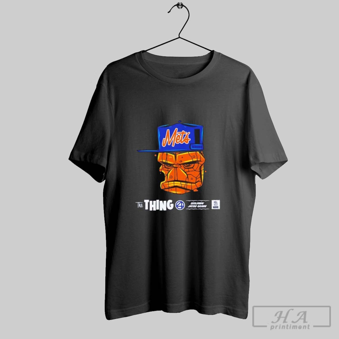 Official The Thing 4 New York Mets Benjamin Jacob - Adult & Kids T-Shirts, Sweatshirts & Hoodies apparel design preview 1