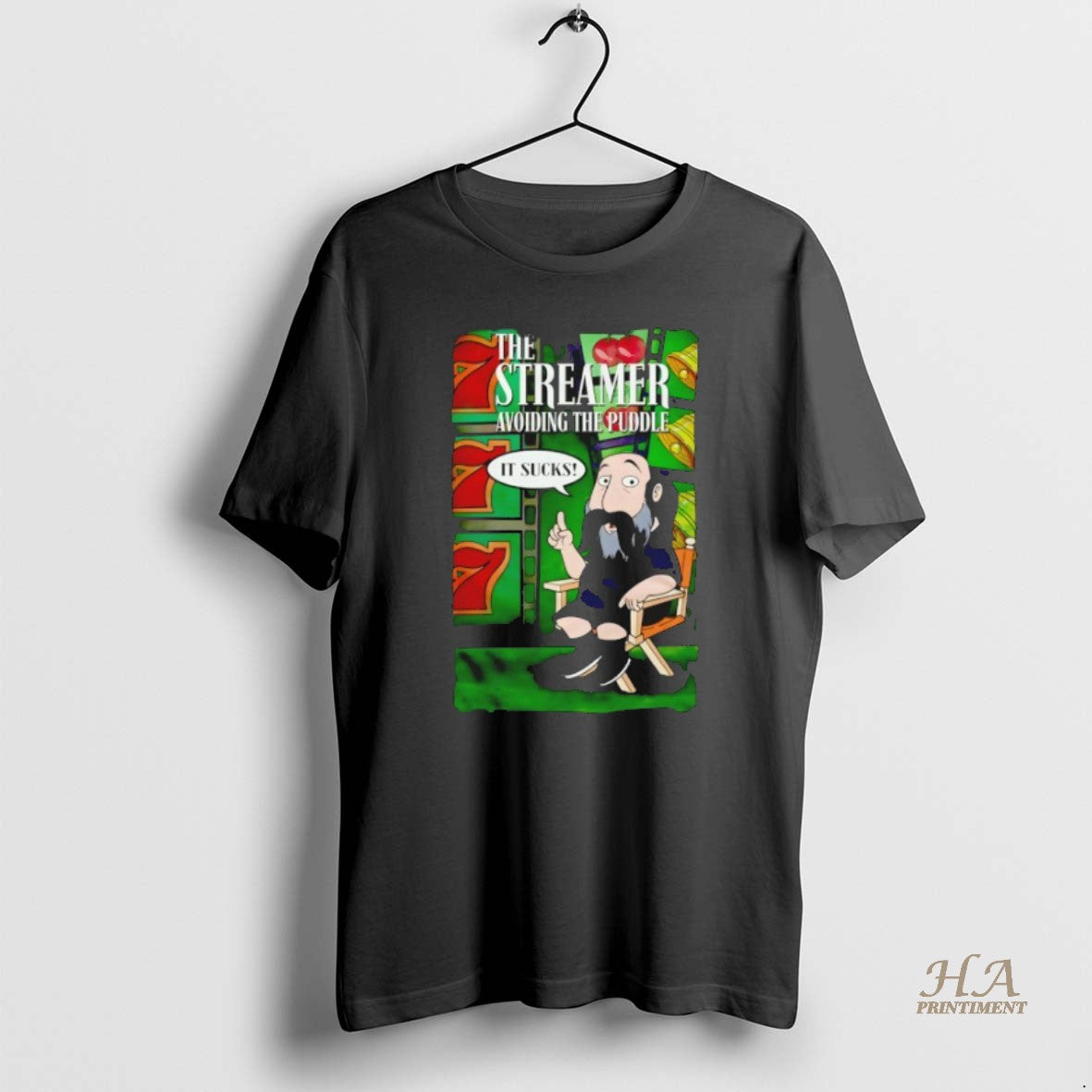 Official The Streamer Avoiding Puddle - Adult & Kids T-Shirts, Sweatshirts & Hoodies apparel design preview 1