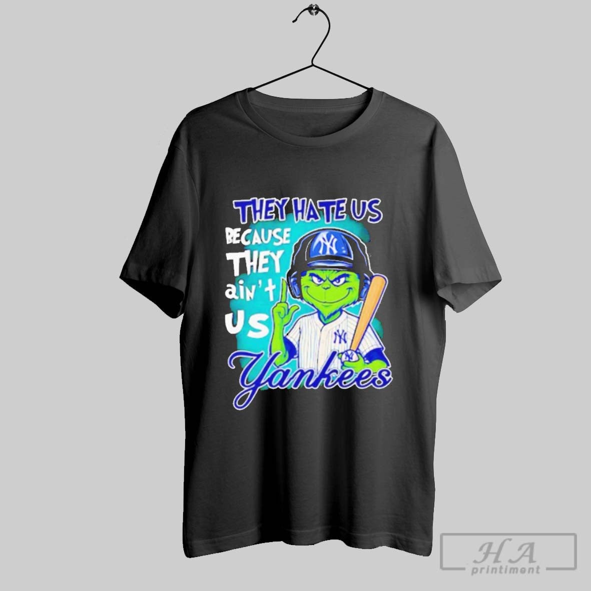 Official They Hate Us Because Aint Yankees Grinch - Adult & Kids T-Shirts, Sweatshirts & Hoodies apparel design preview 1