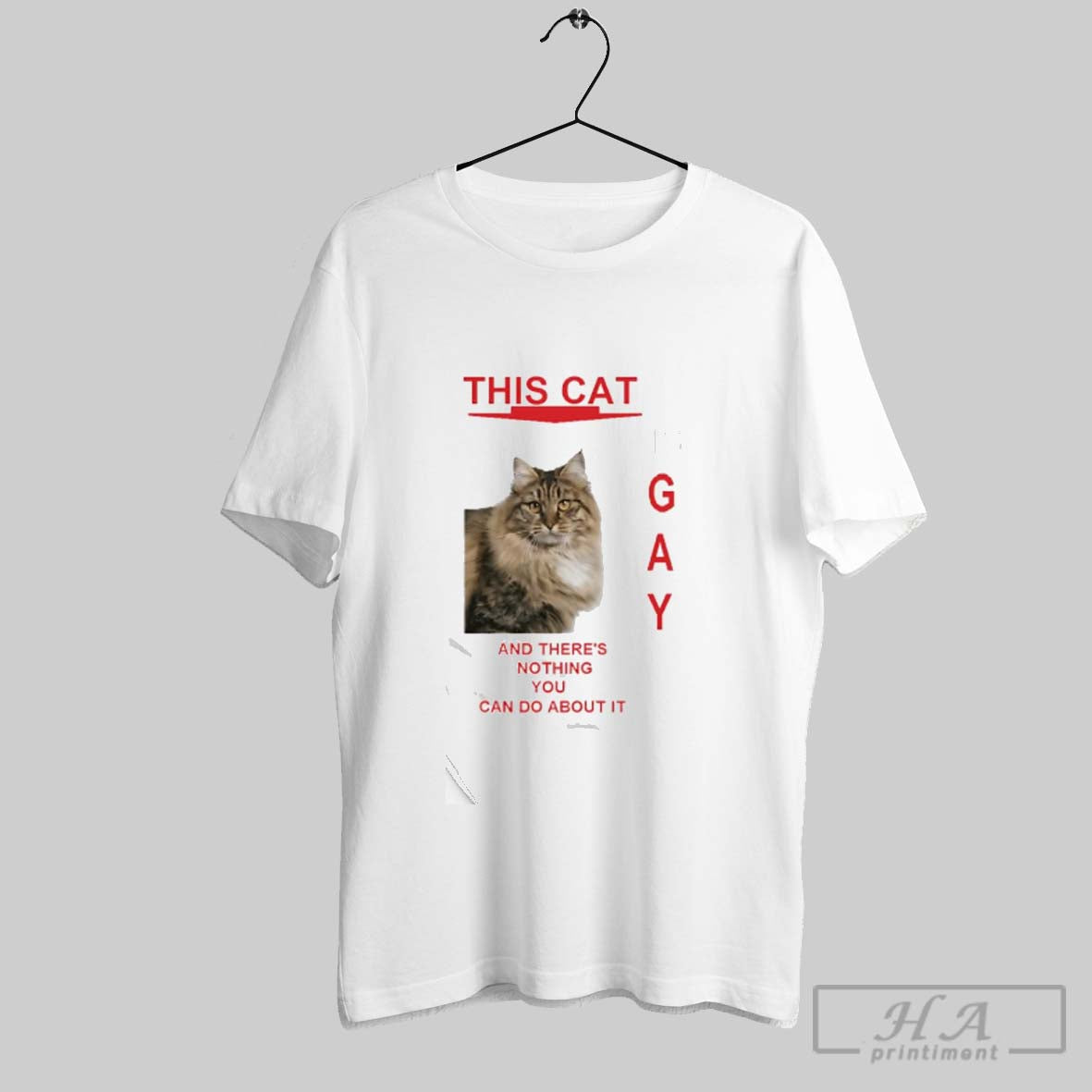 Official This Cat Is Gay And Theres Nothing You Can - Adult & Kids T-Shirts, Sweatshirts & Hoodies apparel design preview 1