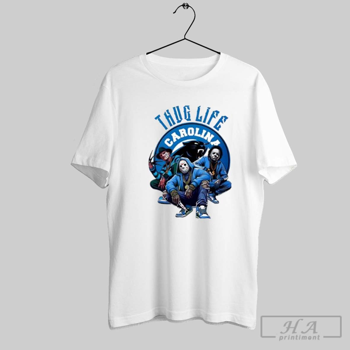 Official Thug Life Carolina Freddy Jason Michael - Adult & Kids T-Shirts, Sweatshirts & Hoodies apparel design preview 1