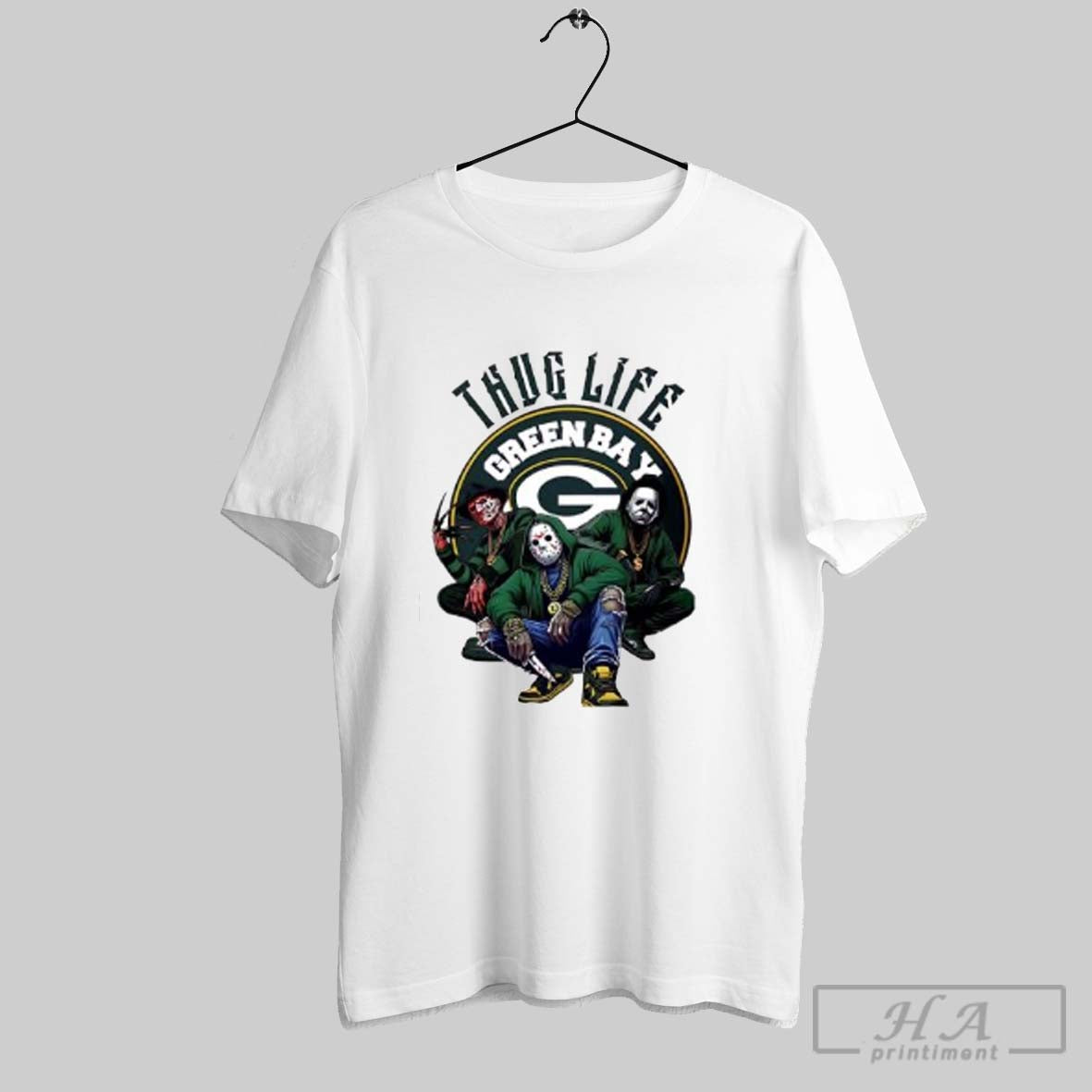 Official Thug Life Green Bay Freddy Jason Michael - Adult & Kids T-Shirts, Sweatshirts & Hoodies apparel design preview 1