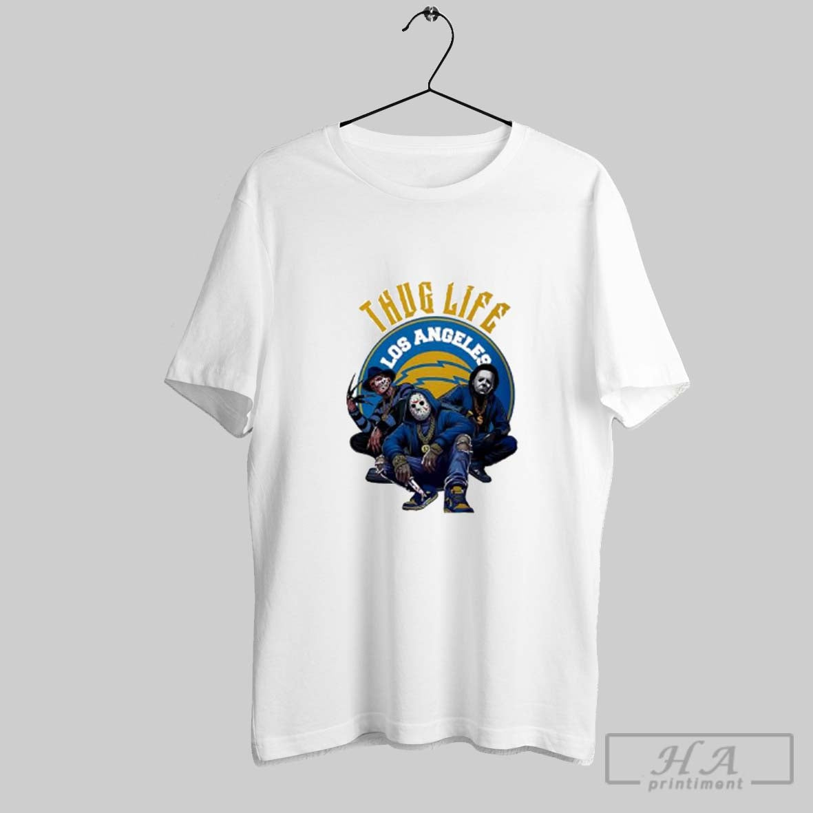 Official Thug Life Los Angeles Freddy Jason Michael - Adult & Kids T-Shirts, Sweatshirts & Hoodies apparel design preview 1