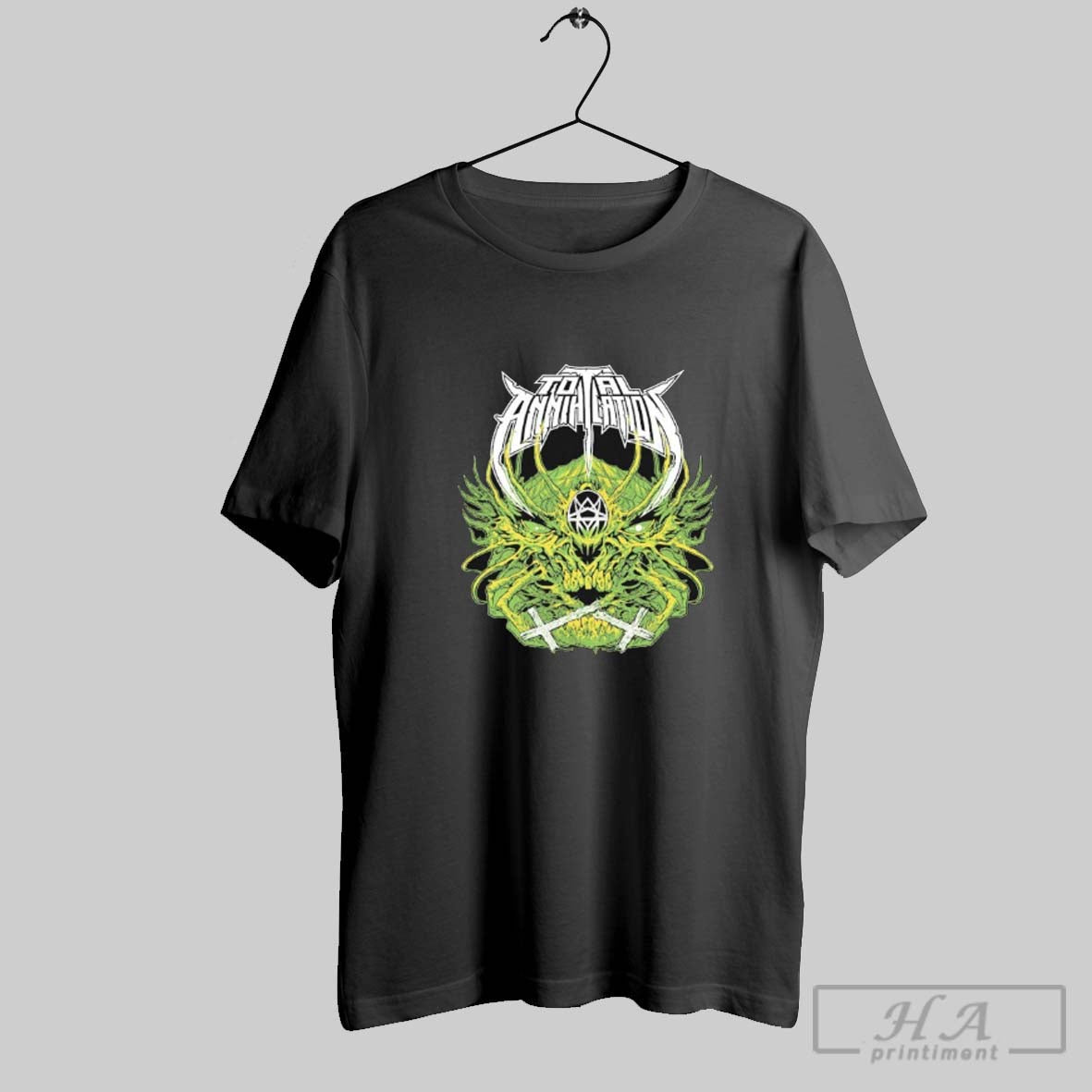 Official Total Annihilation Green Skull - Adult & Kids T-Shirts, Sweatshirts & Hoodies apparel design preview 1