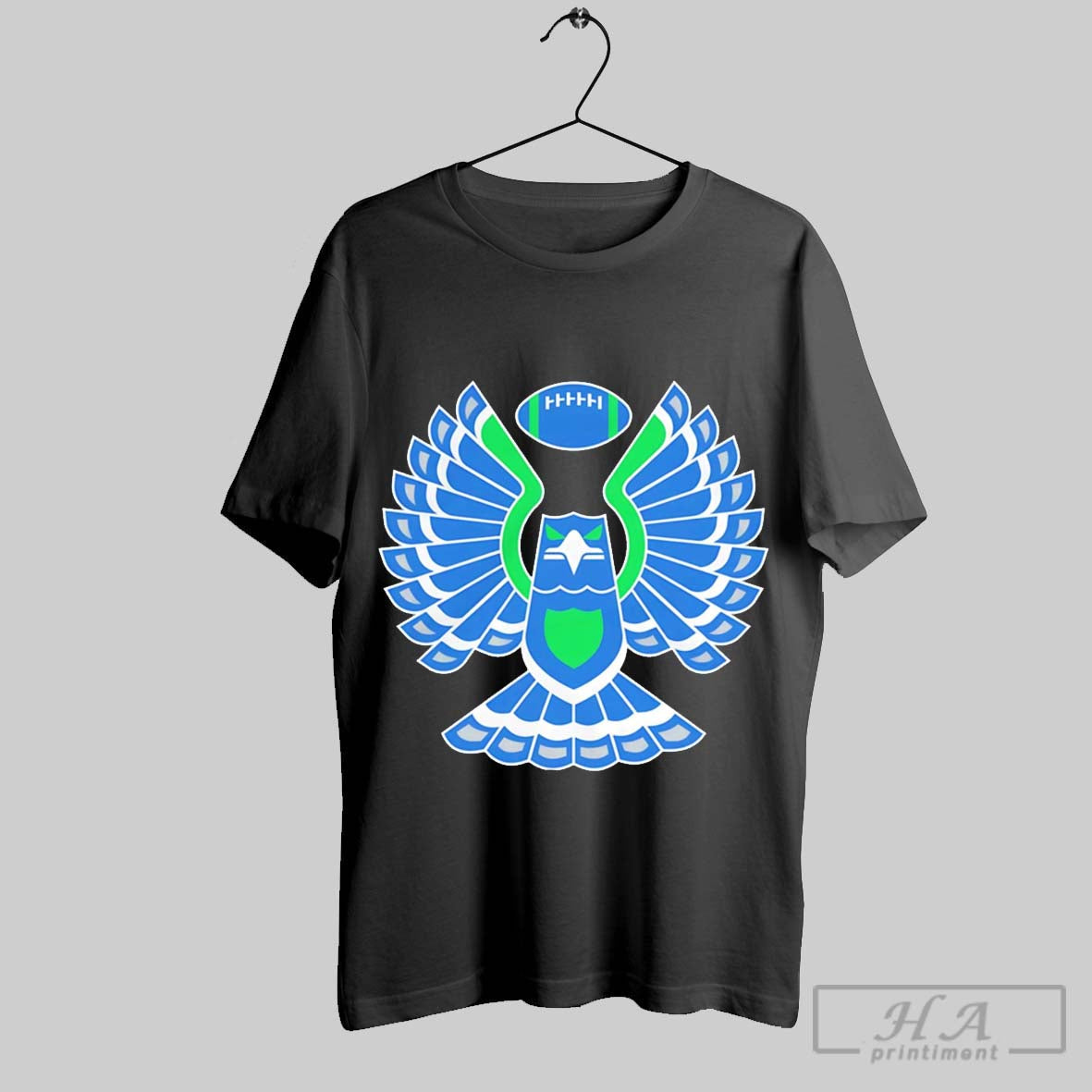 Official Touchdown Hawk Retro - Adult & Kids T-Shirts, Sweatshirts & Hoodies apparel design preview 1