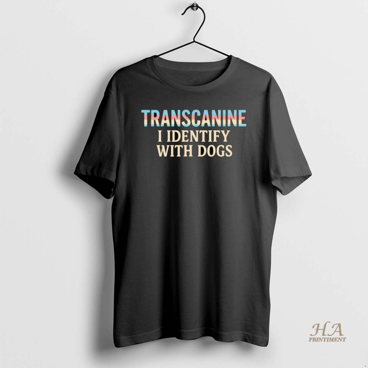 Official Transcanine I Identify With Dogs - Adult & Kids T-Shirts, Sweatshirts & Hoodies apparel design preview 1